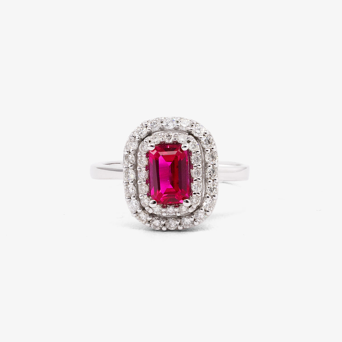 Inel aur 18k cu rubin 0.60 ct si diamante 0.34 ct