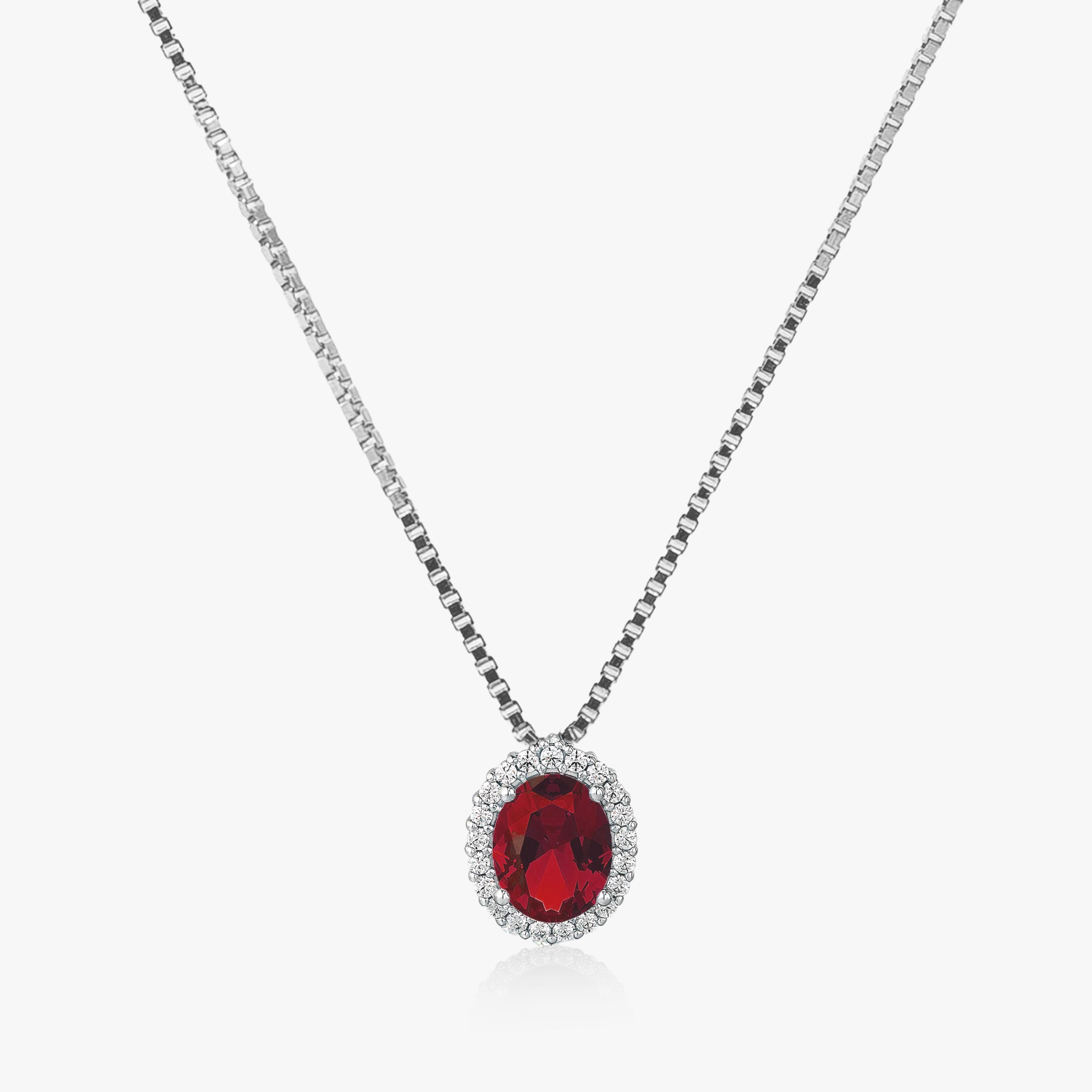 Necklace with rubies and diamonds 