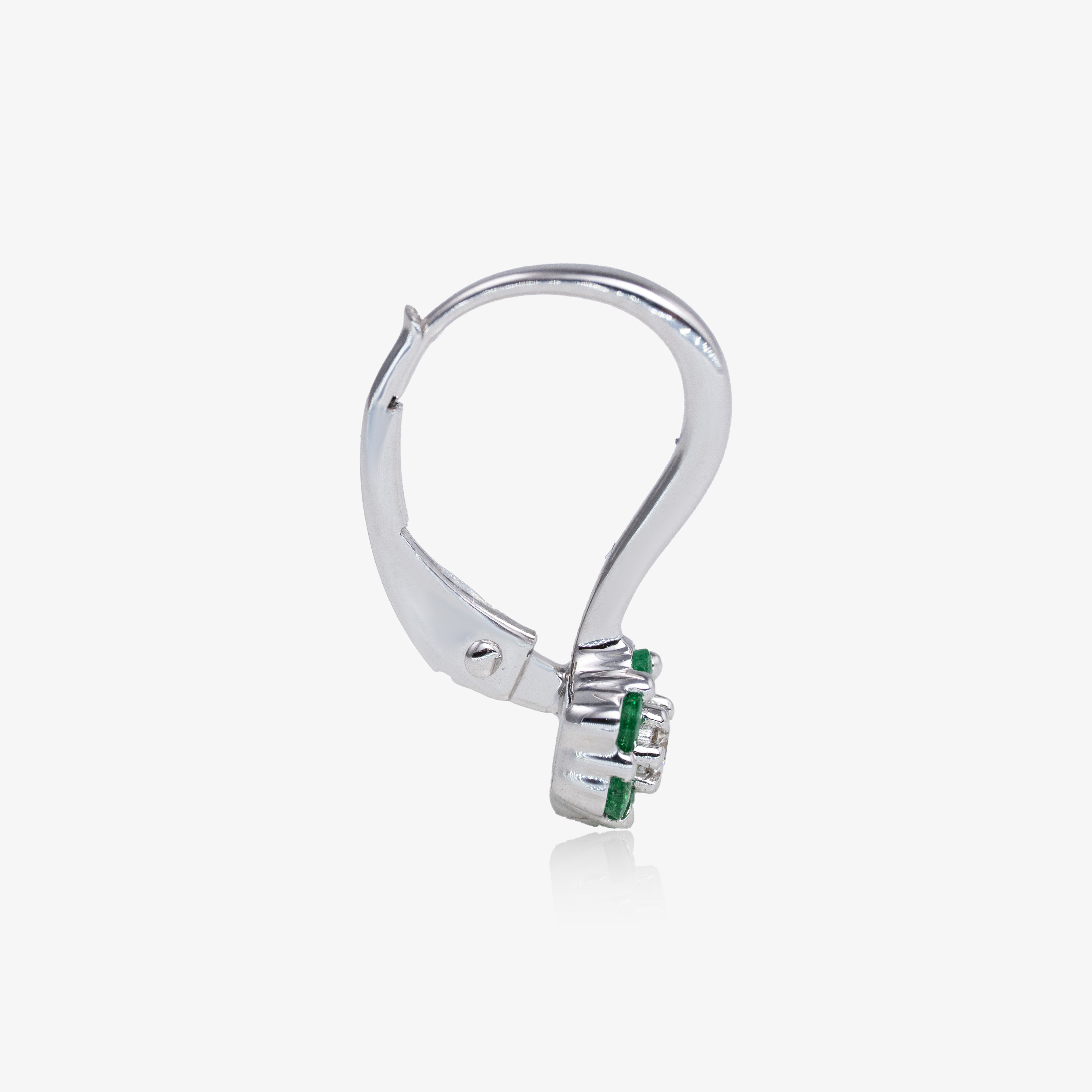 Cercei aur 18k cu smaralde 0.20ct