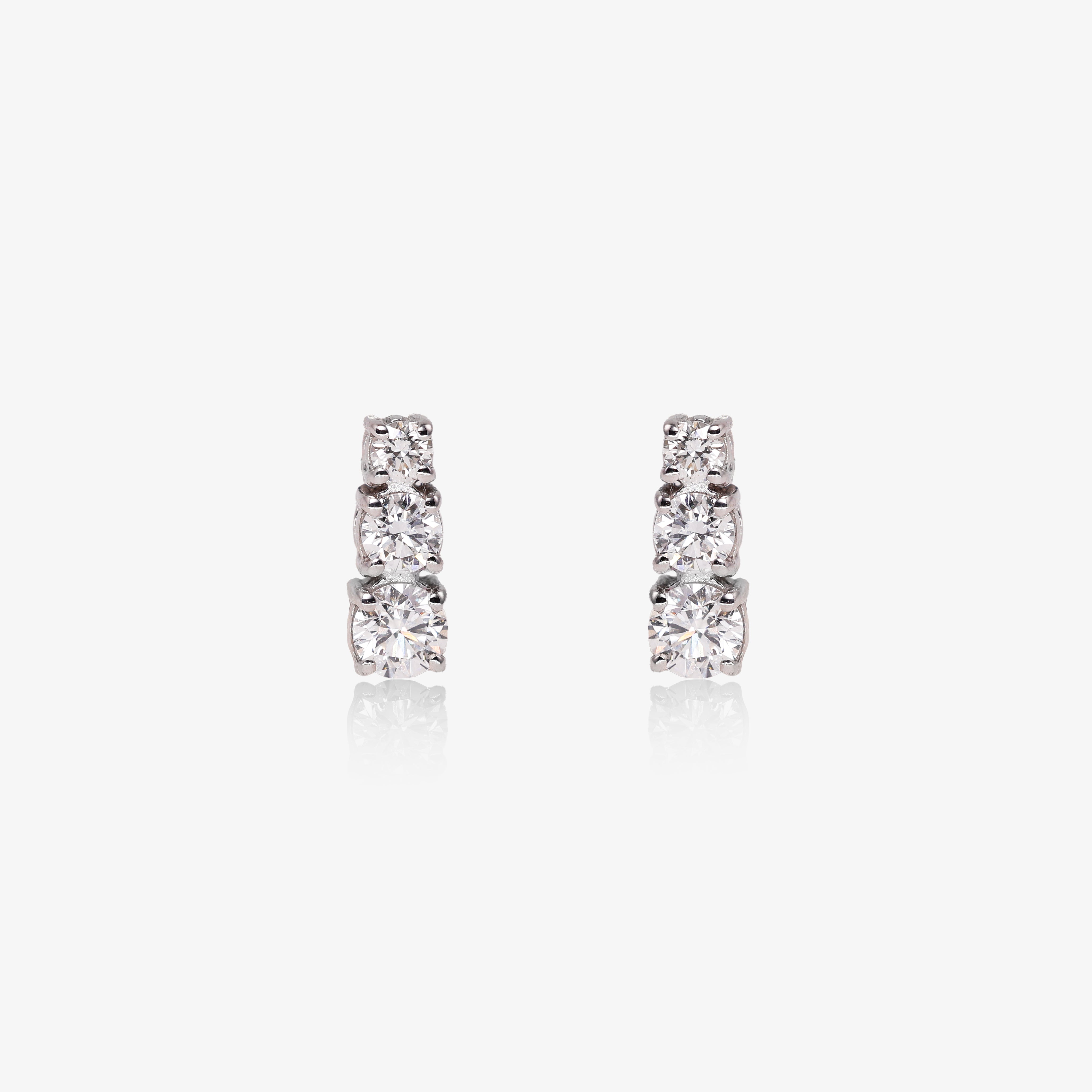 Cercei aur 18k cu diamante 0.59 ct