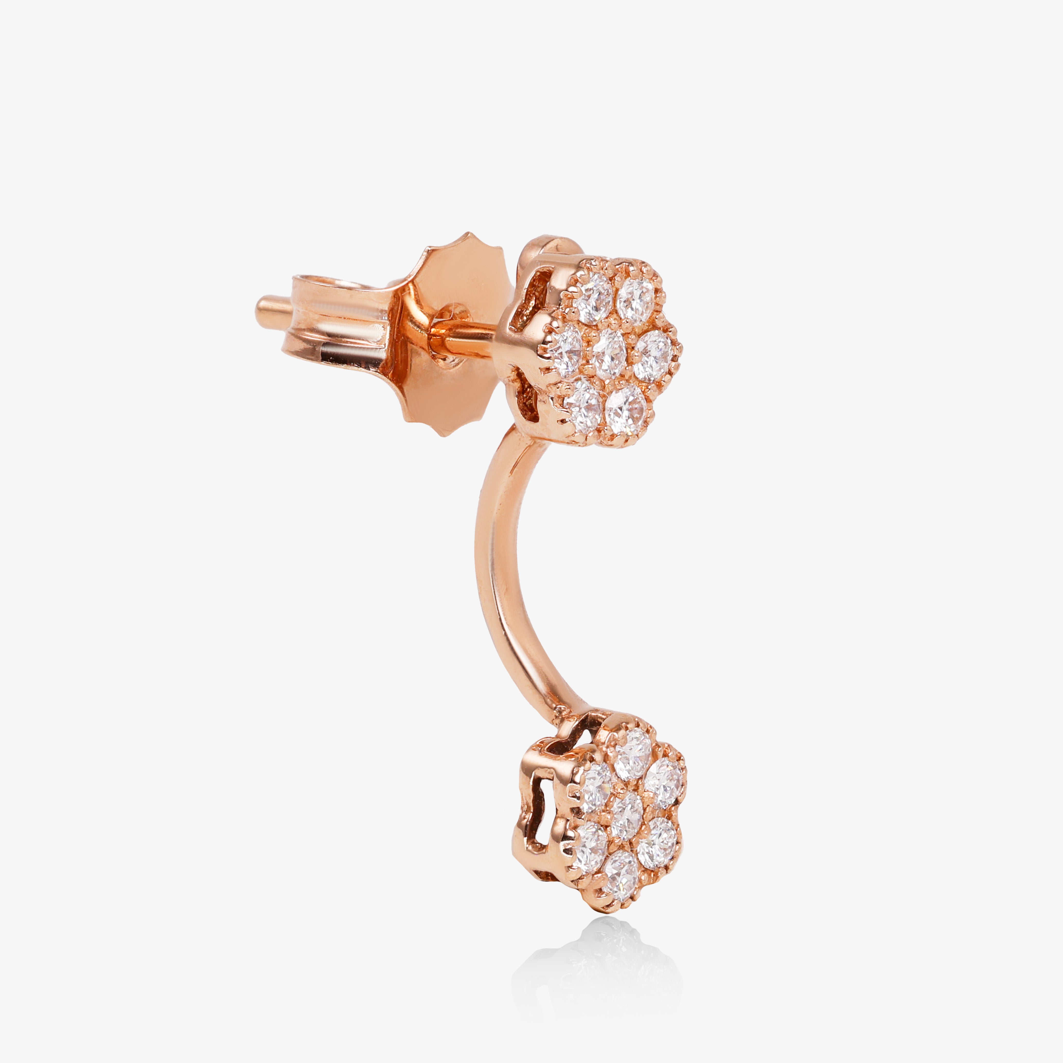 Cercei aur 18k cu diamante 0.36 ct