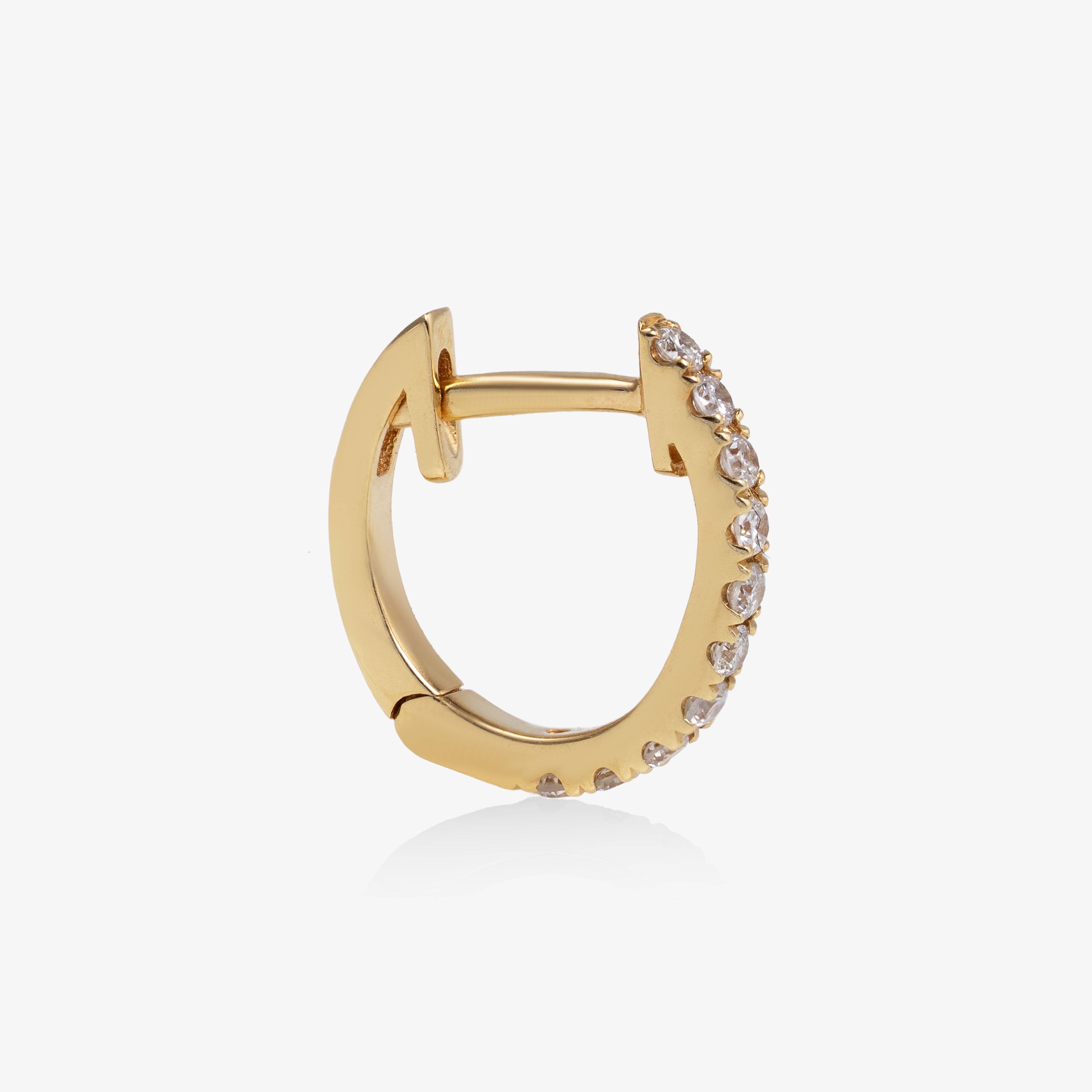 Cercei aur galben 18k cu diamante 0.19 ct