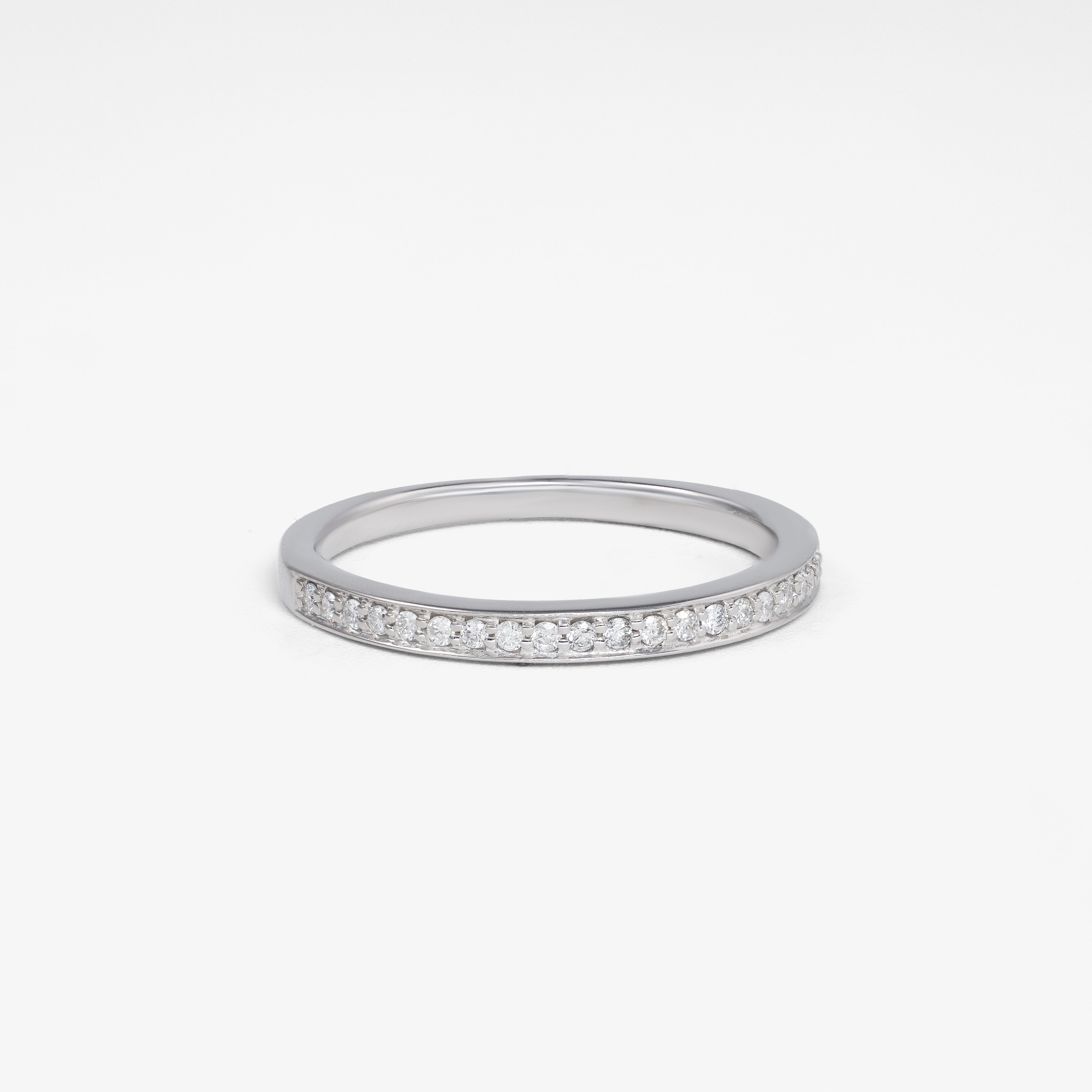 Inel Semi Eternity cu Briliante Albe 0.19ct
