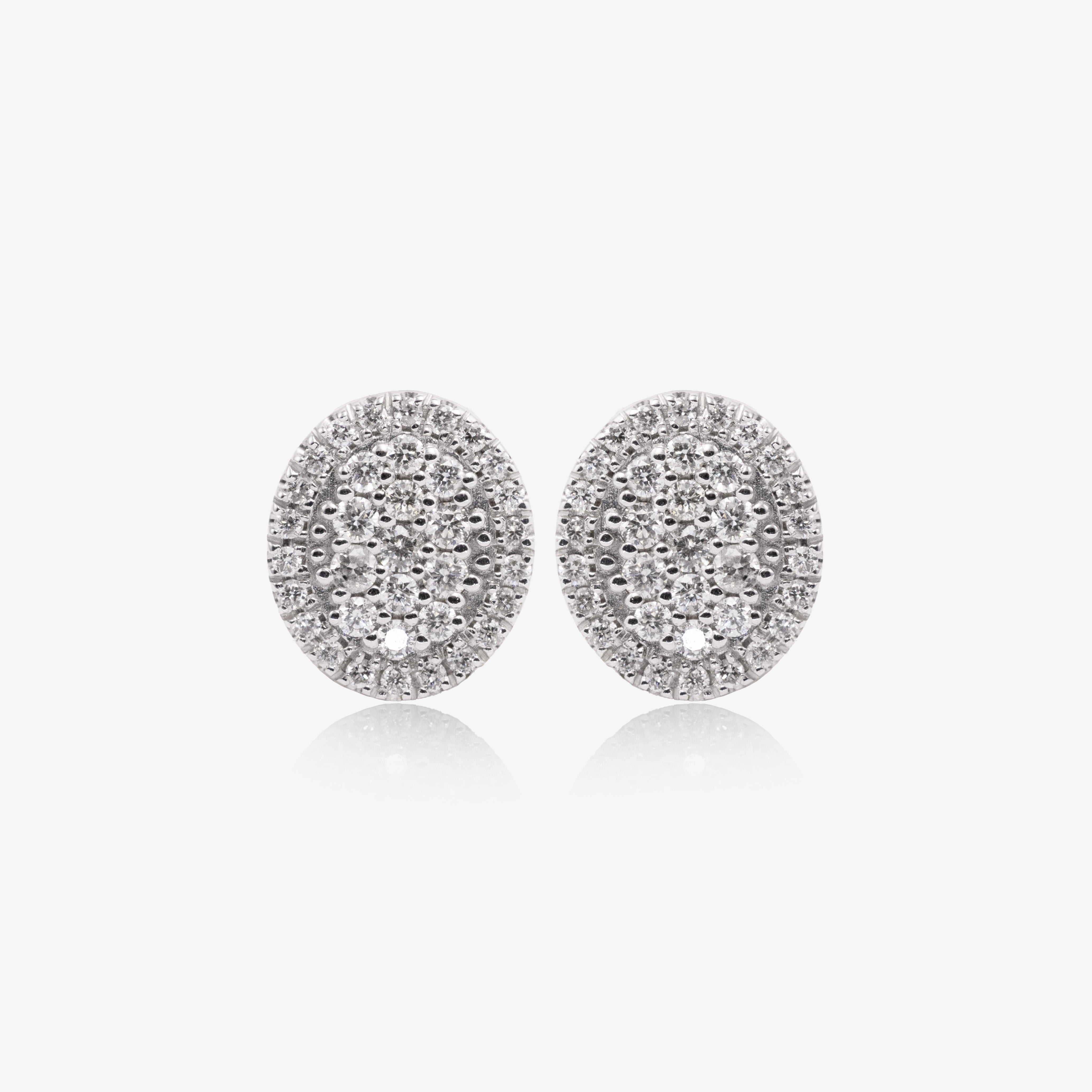 Cercei aur 18k cu diamante 0.48 ct