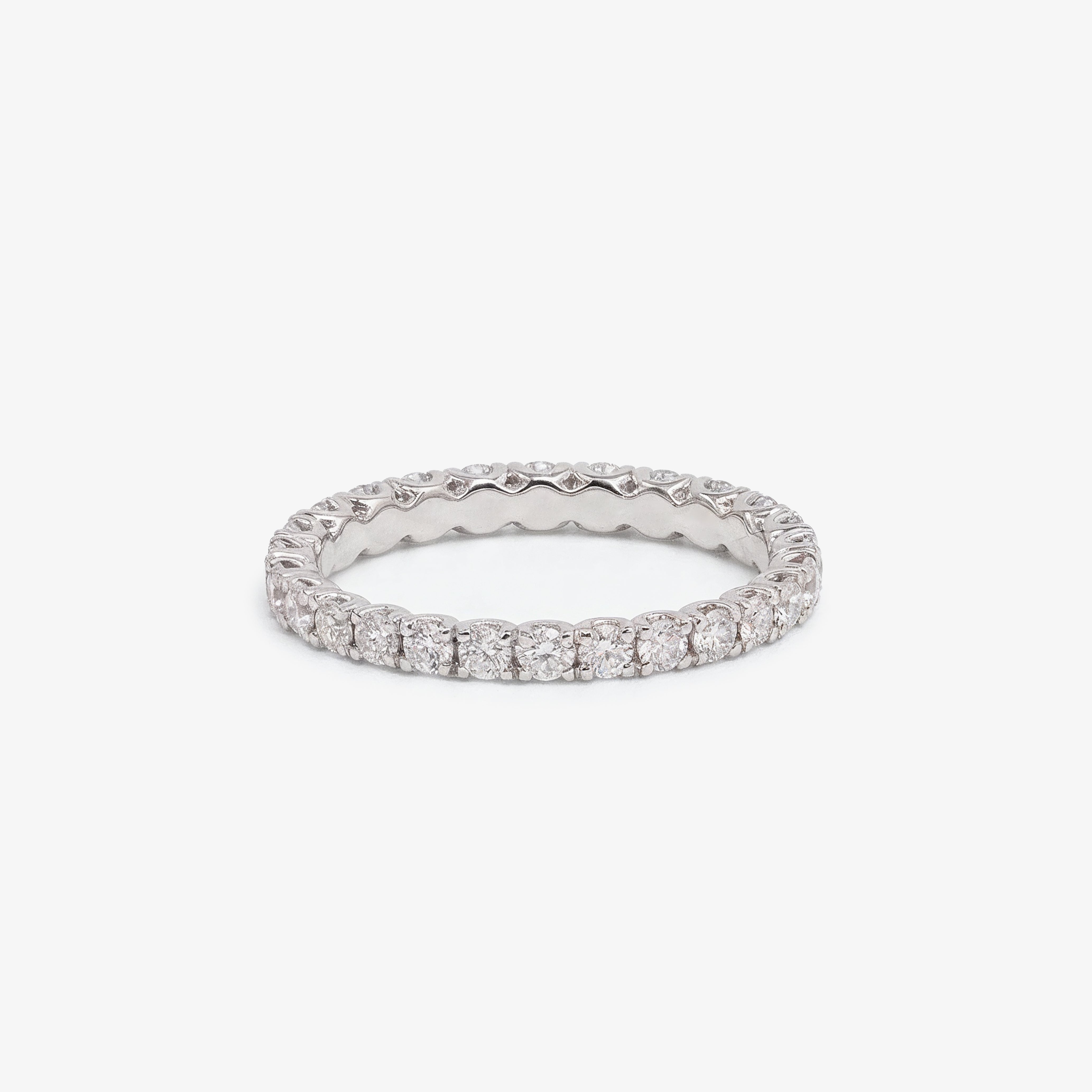 White Gold Eternity Ring with White Diamonds 1ct