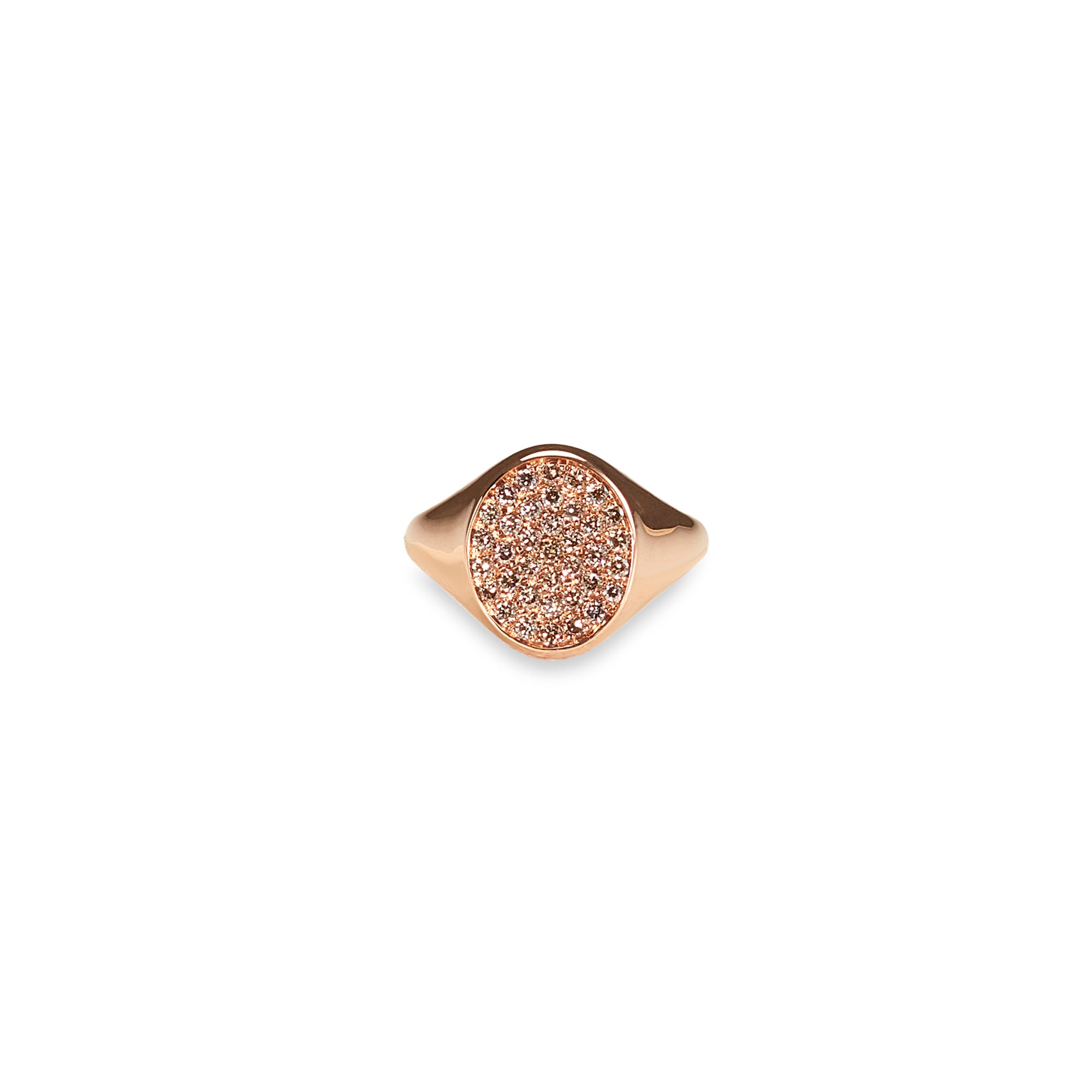 Inel din aur roz 18k cu diamante brown 0.45ct