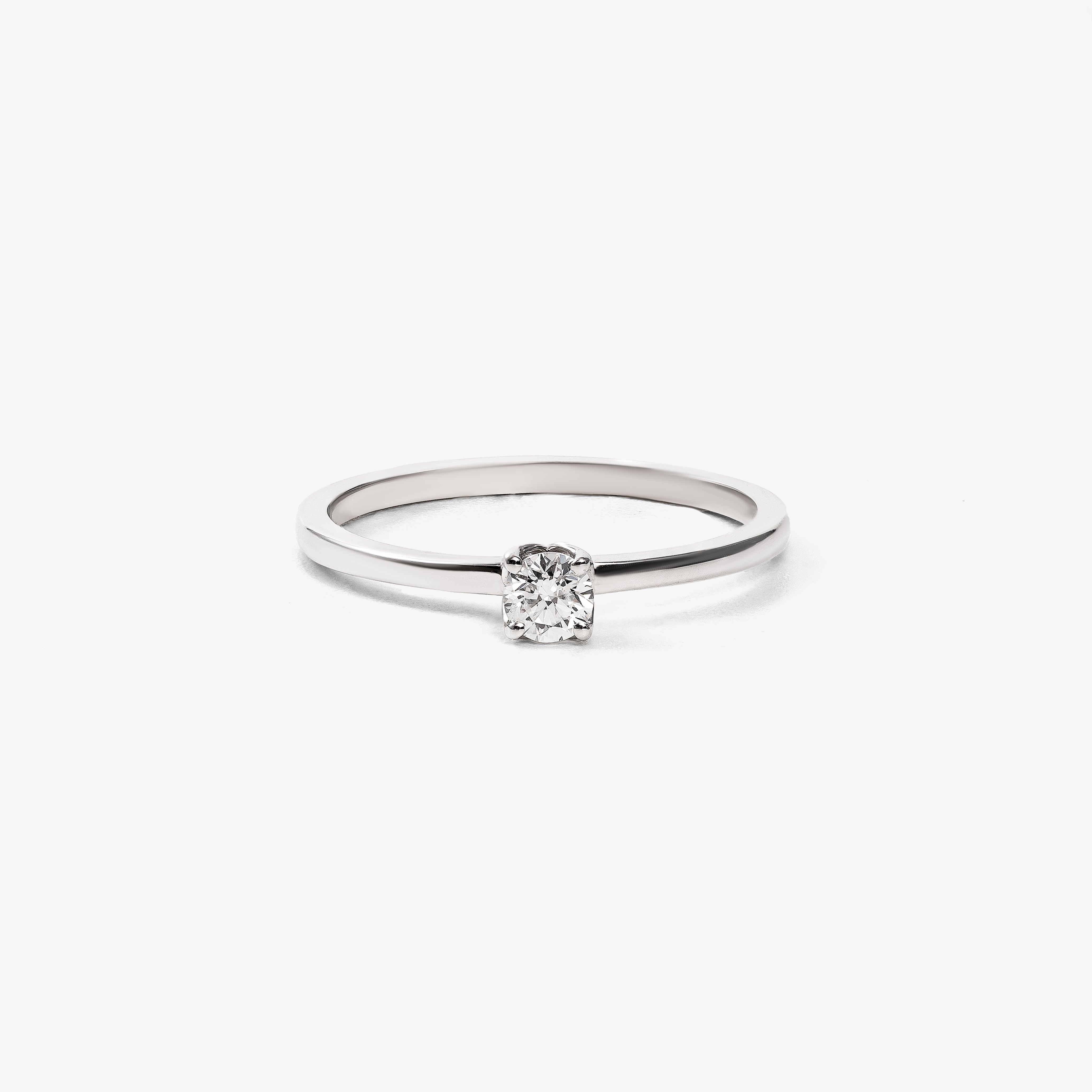 Inel de logodna din aur 18k cu diamant 0.18 ct