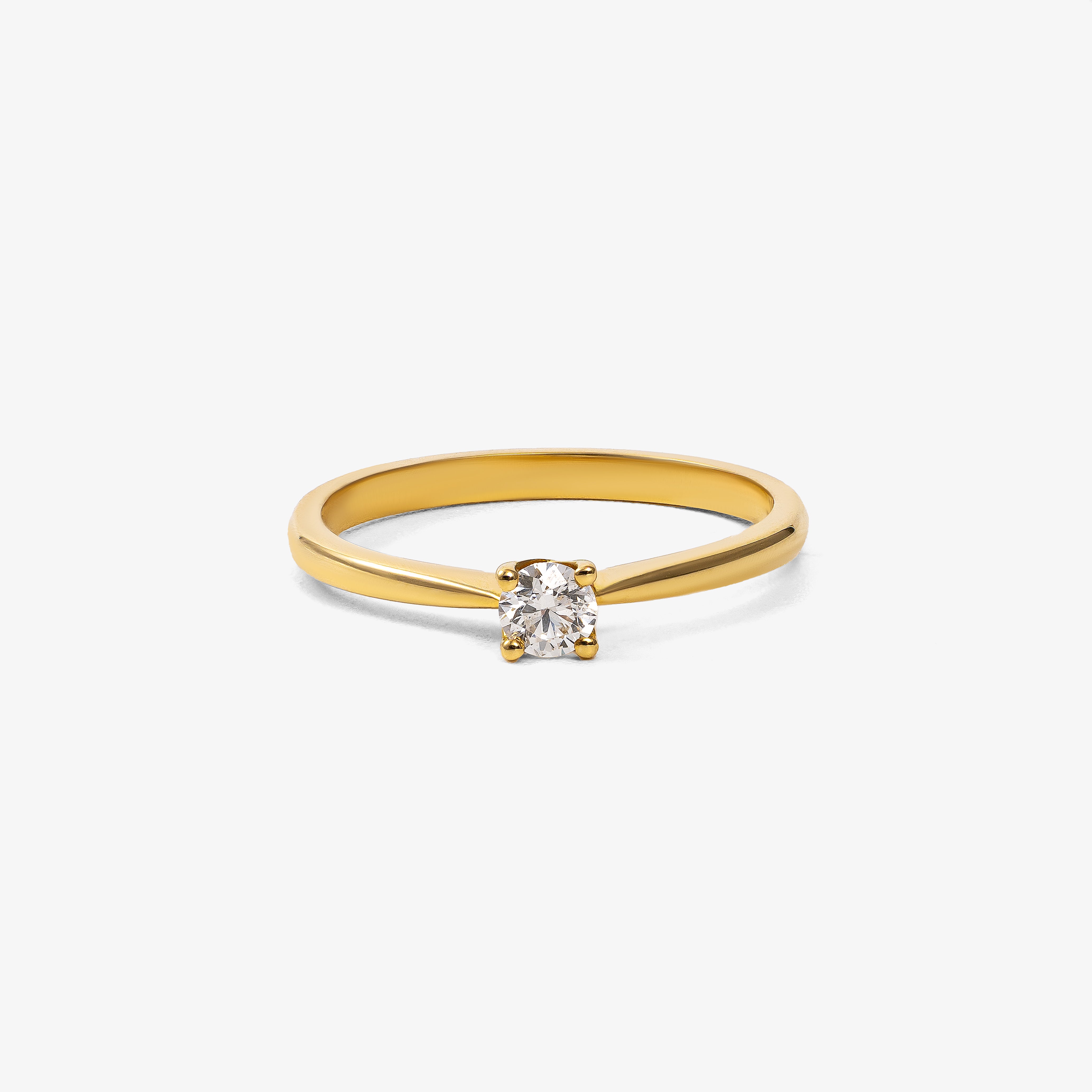 Inel de logodna din aur 18k cu diamant 0.18 ct