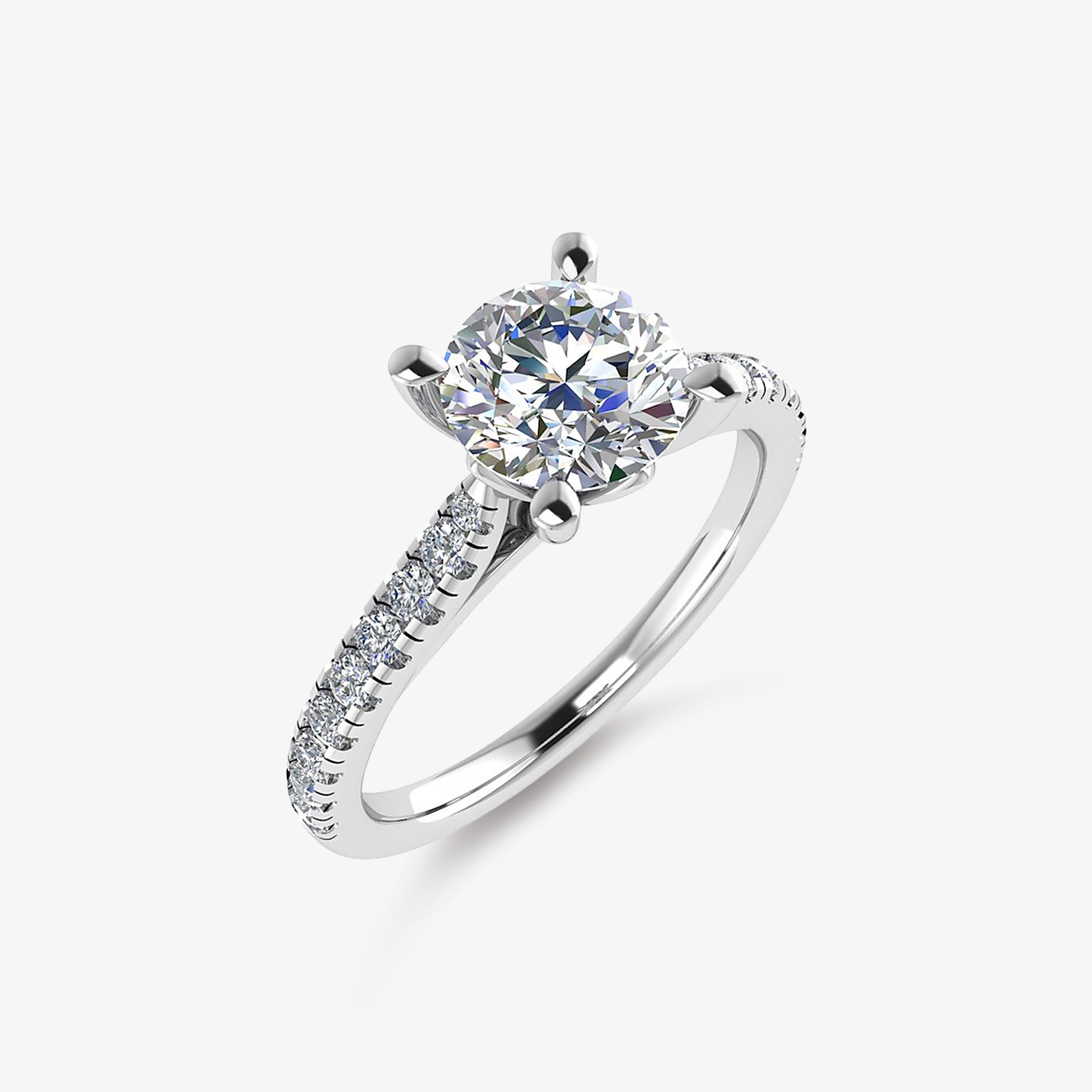 Inel de logodna din platina cu diamant 1.00 ct- Certificat GIA