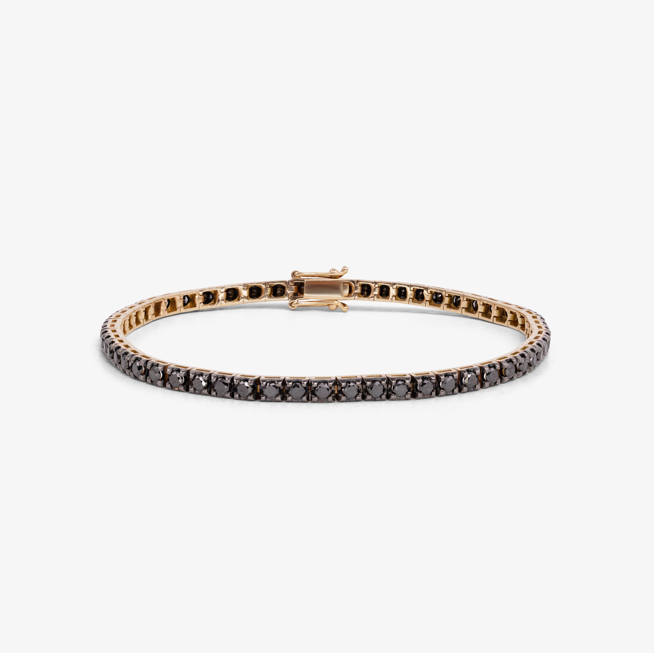 Black Diamonds Tennis Bracelet in Rose Gold 2.00 CT