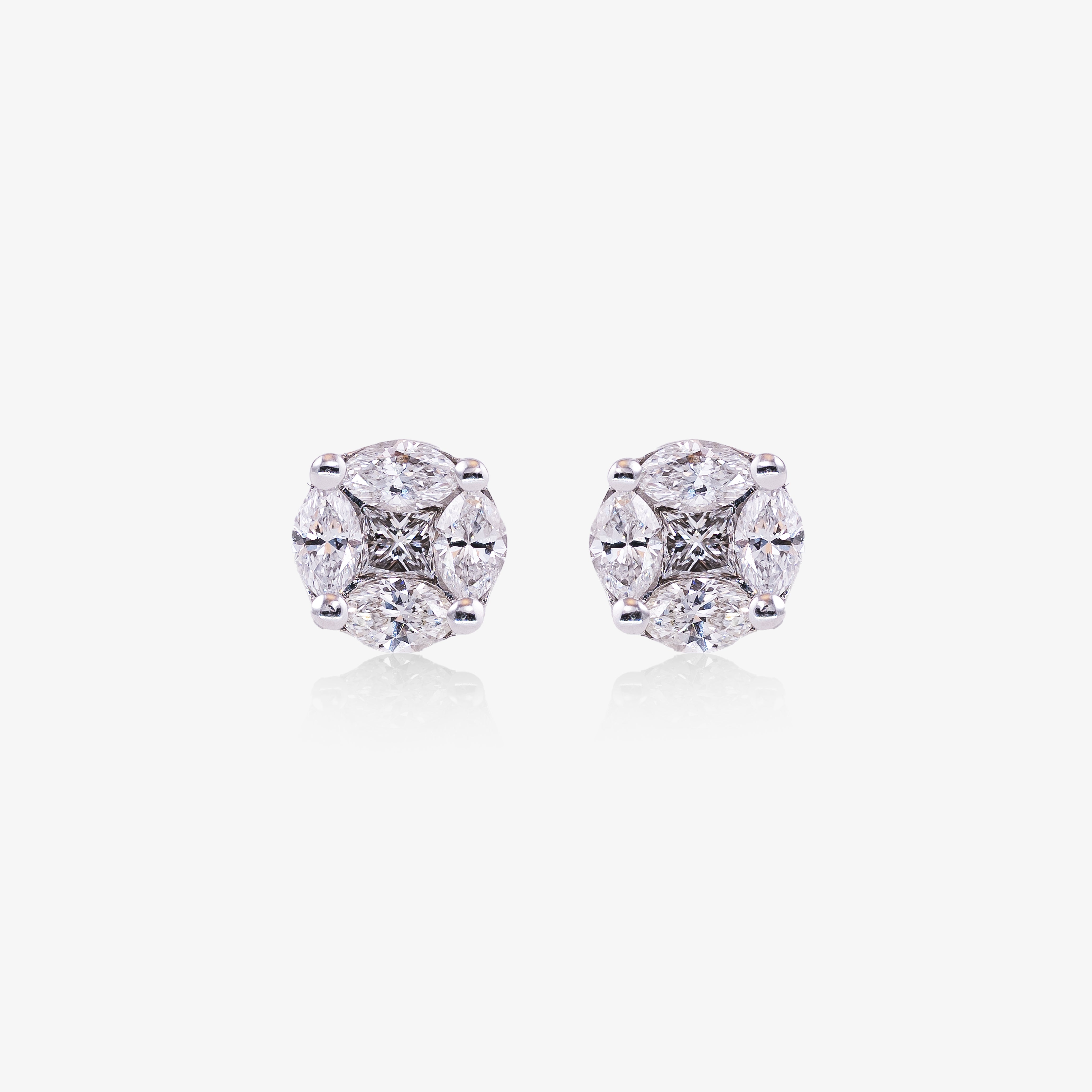 Cercei aur 18k cu diamante 0.94 ct