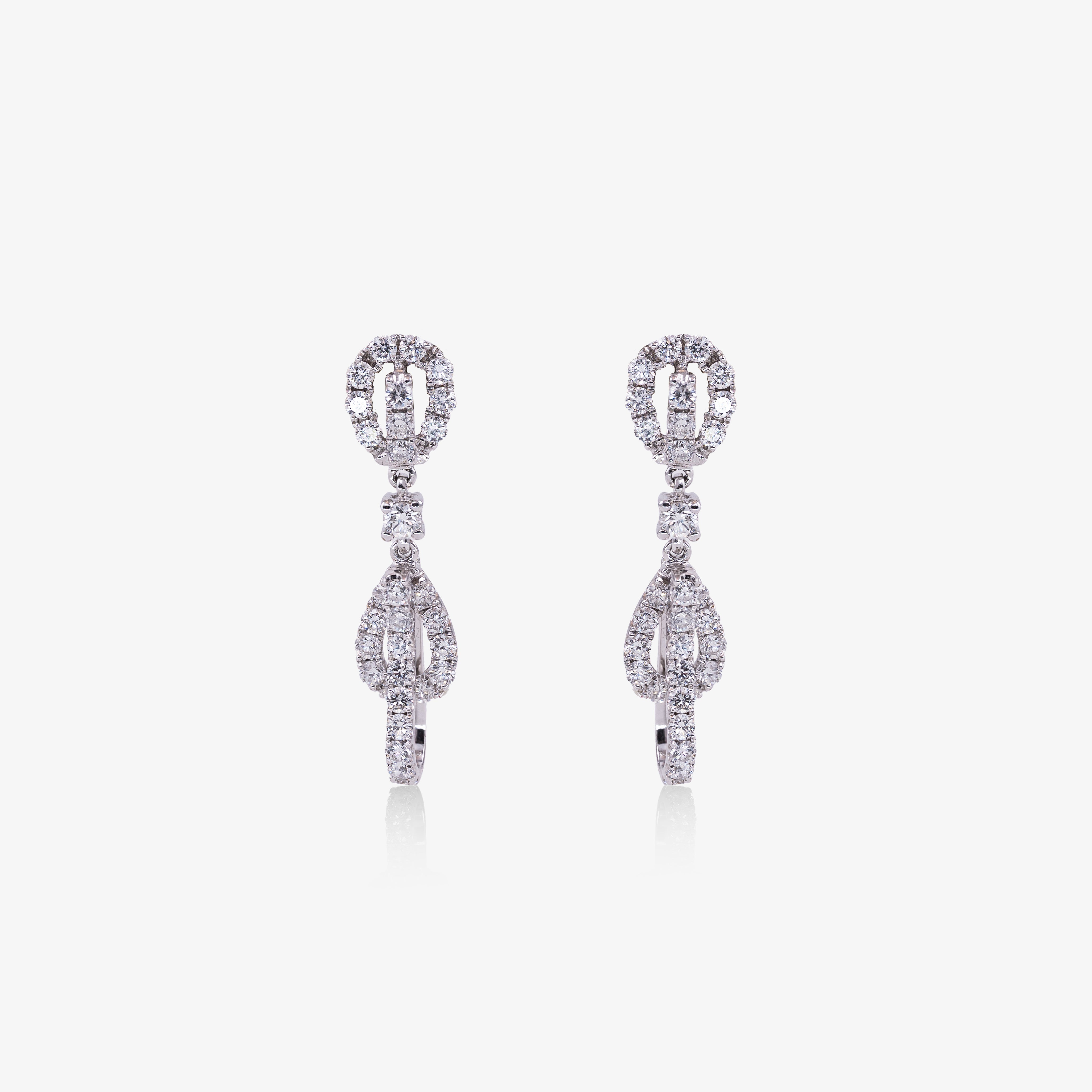 Cercei aur 18k cu diamante 1.09 ct
