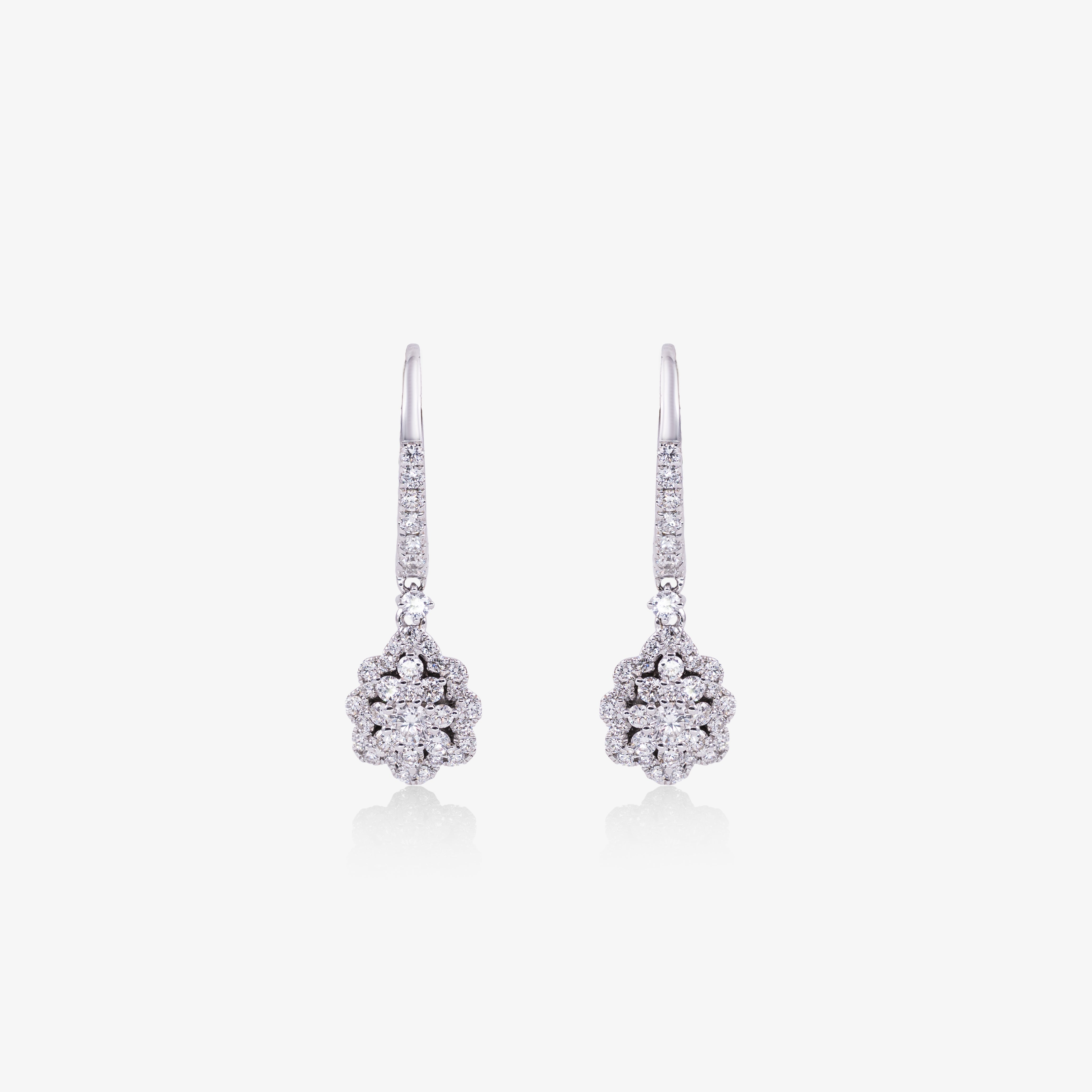 Cercei aur 18k cu diamante 0.79 ct