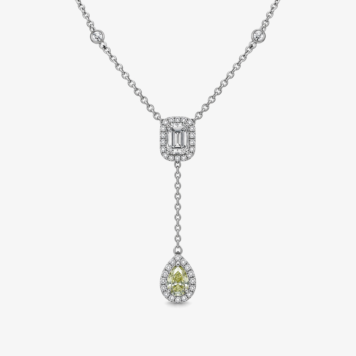 Colier din aur alb 18K cu diamante naturale 0,61 ct – KL0022777