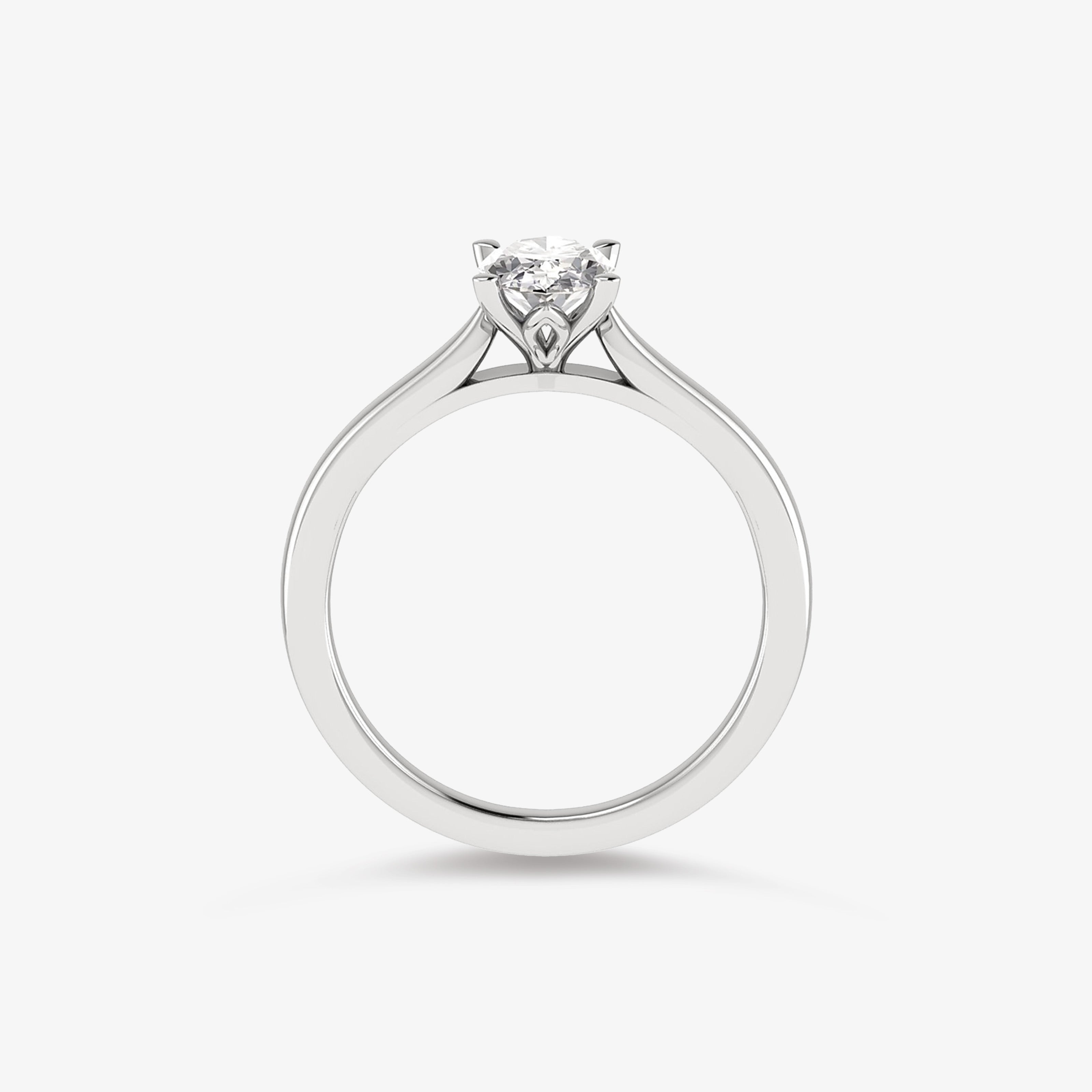 Inel de Logodnă Solitaire Platină, Diamant Natural Oval 0.83 CT - G, VVS2, Certificat GIA