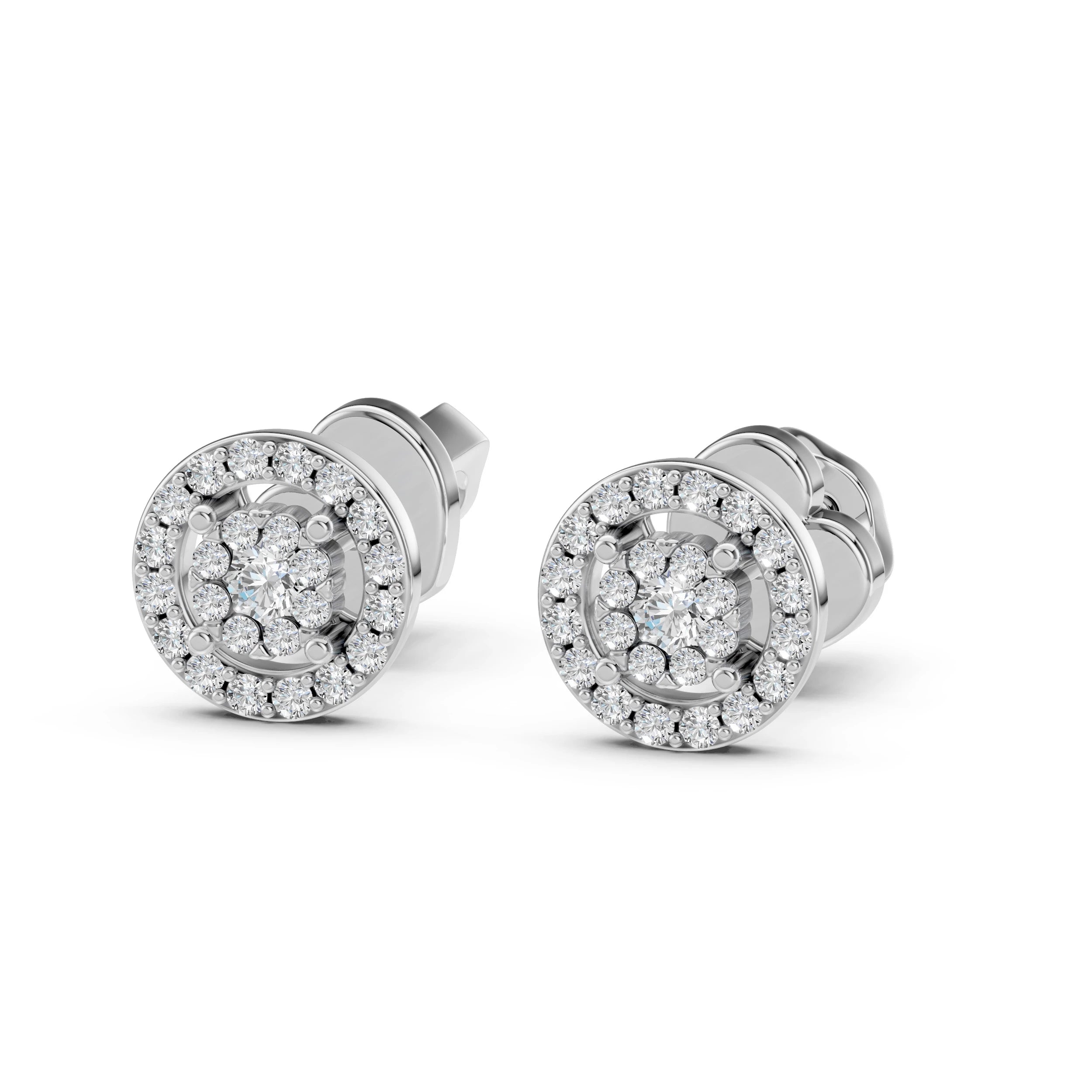 Cercei din Aur cu Diamante Rotunde Briliant 0.28 CT