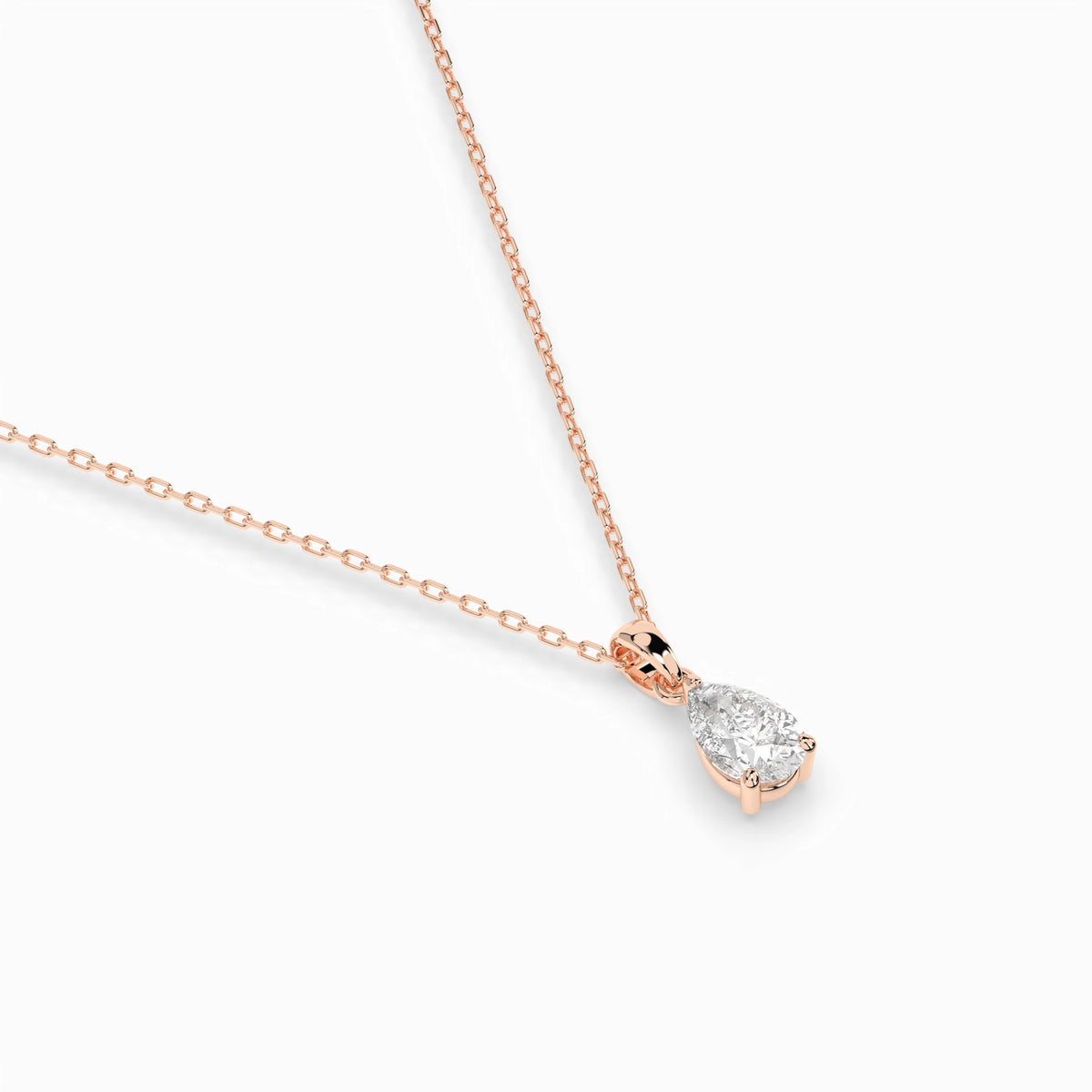 Colier din Aur cu Diamant, Forma Pear, 0,30 CT