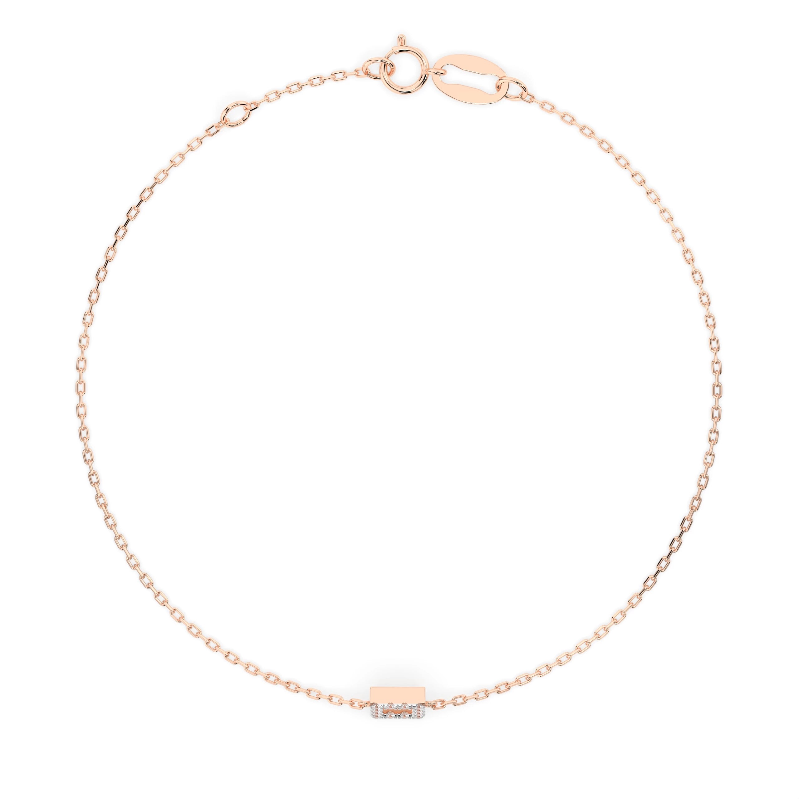Brățară din Aur cu Diamante Rotunde Briliant 0.06 CT