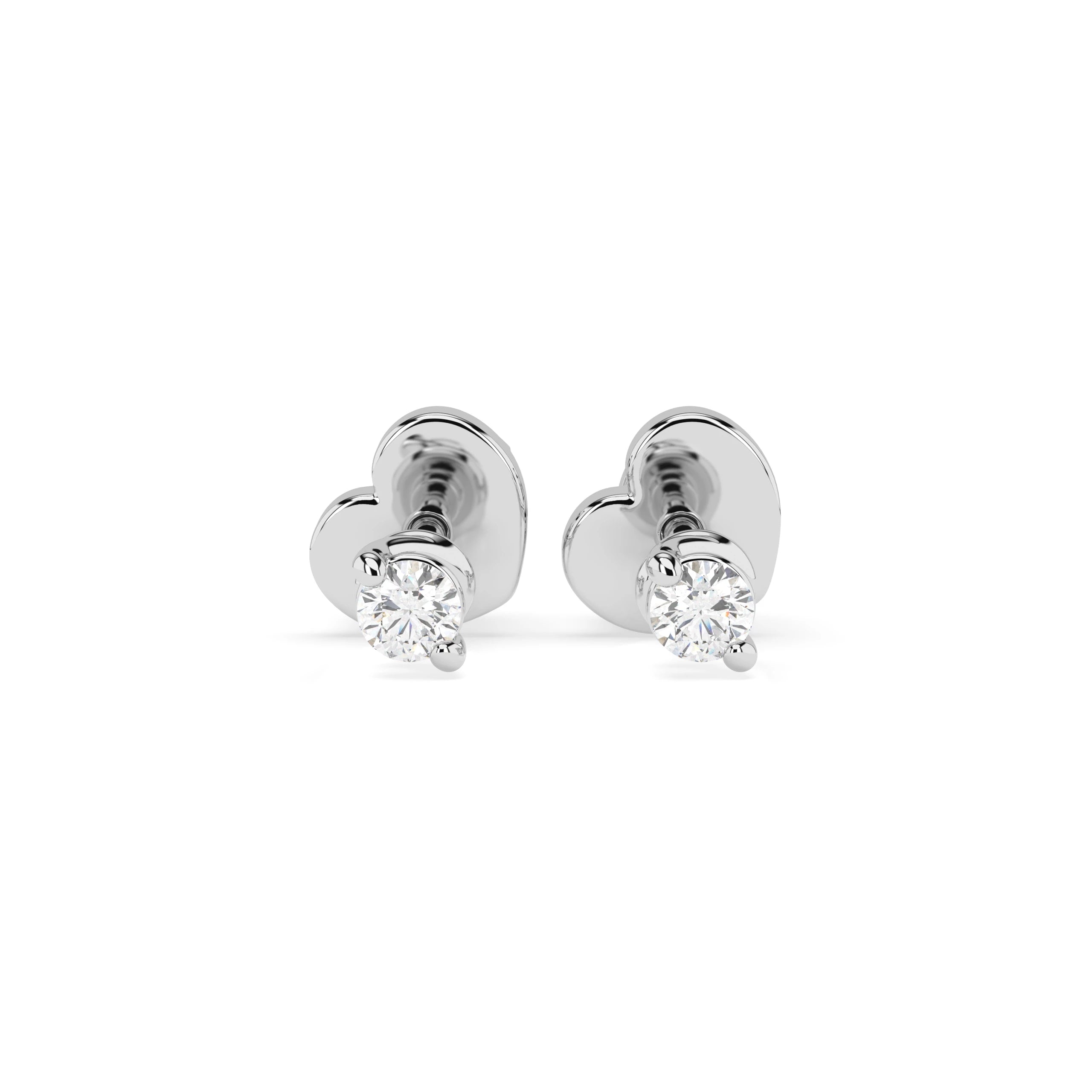 Cercei din Aur cu Diamante Rotunde Briliant 0.08 CT