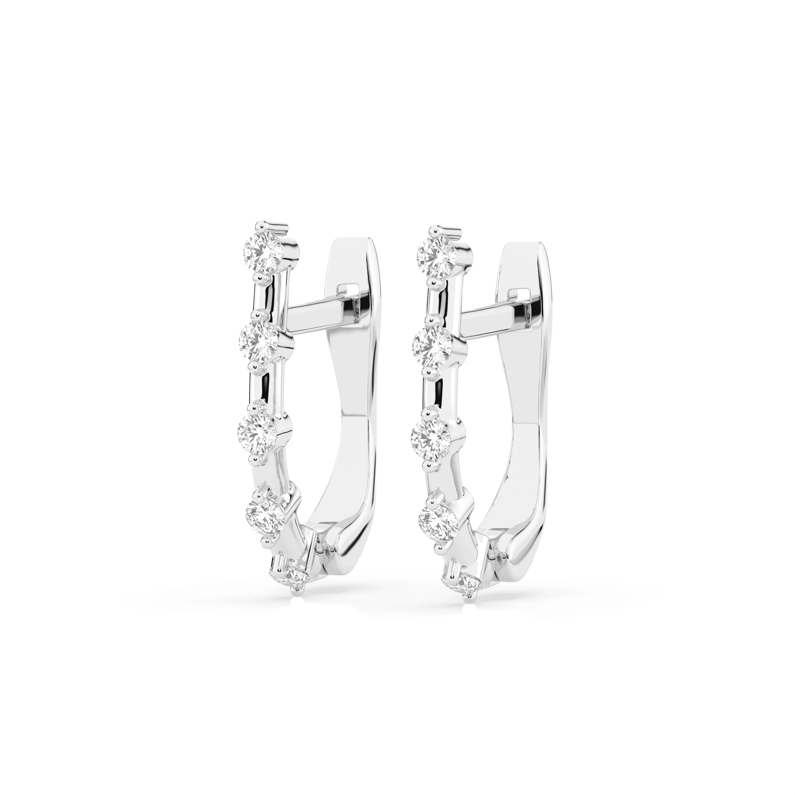 Cercei din Aur cu Diamante Rotunde Briliant 0.20 CT