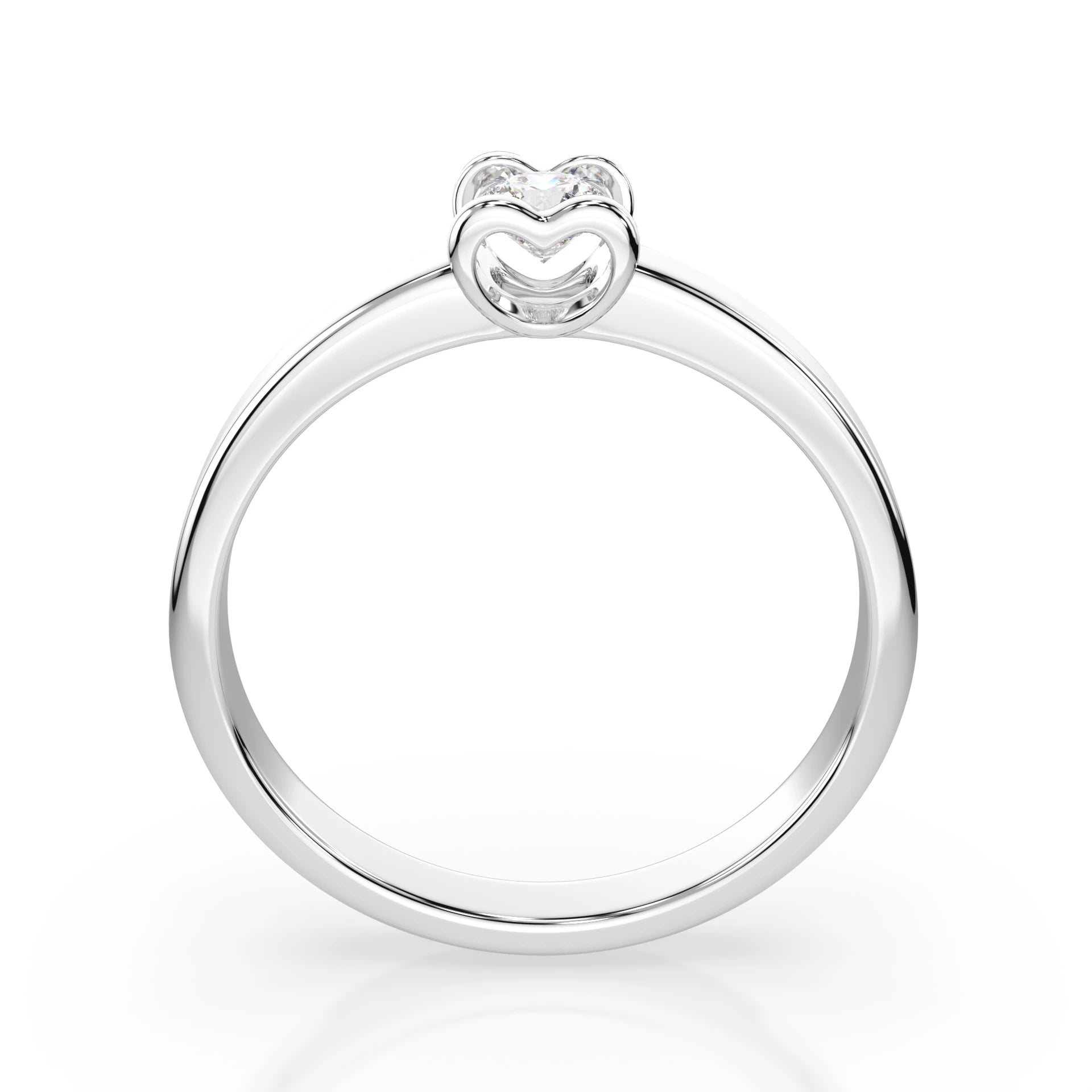 Inel de Logodnă Solitaire din Aur, Diamant Rotund Briliant 0.15 CT