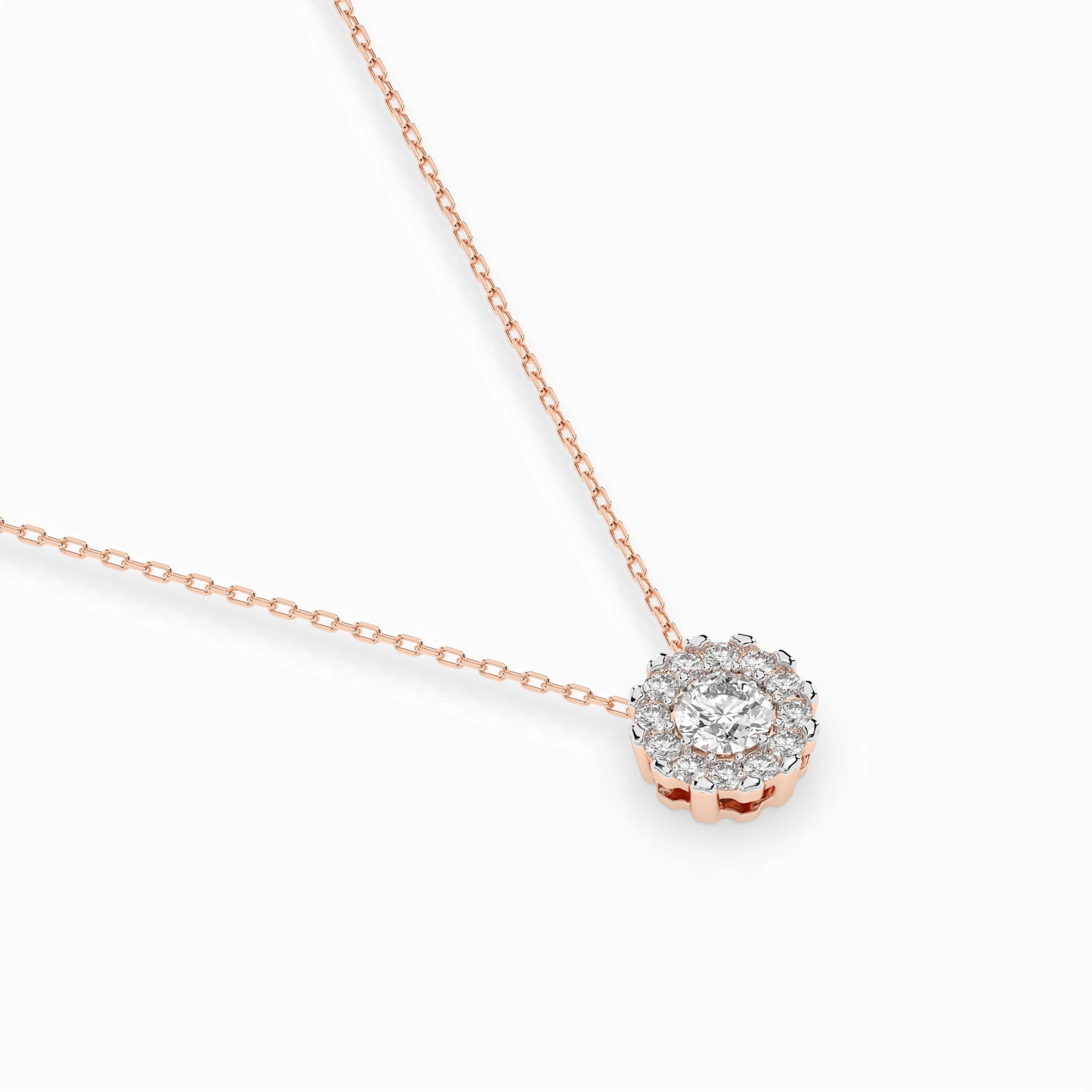 Colier din Aur cu Diamante Rotunde Briliant 0.20 CT