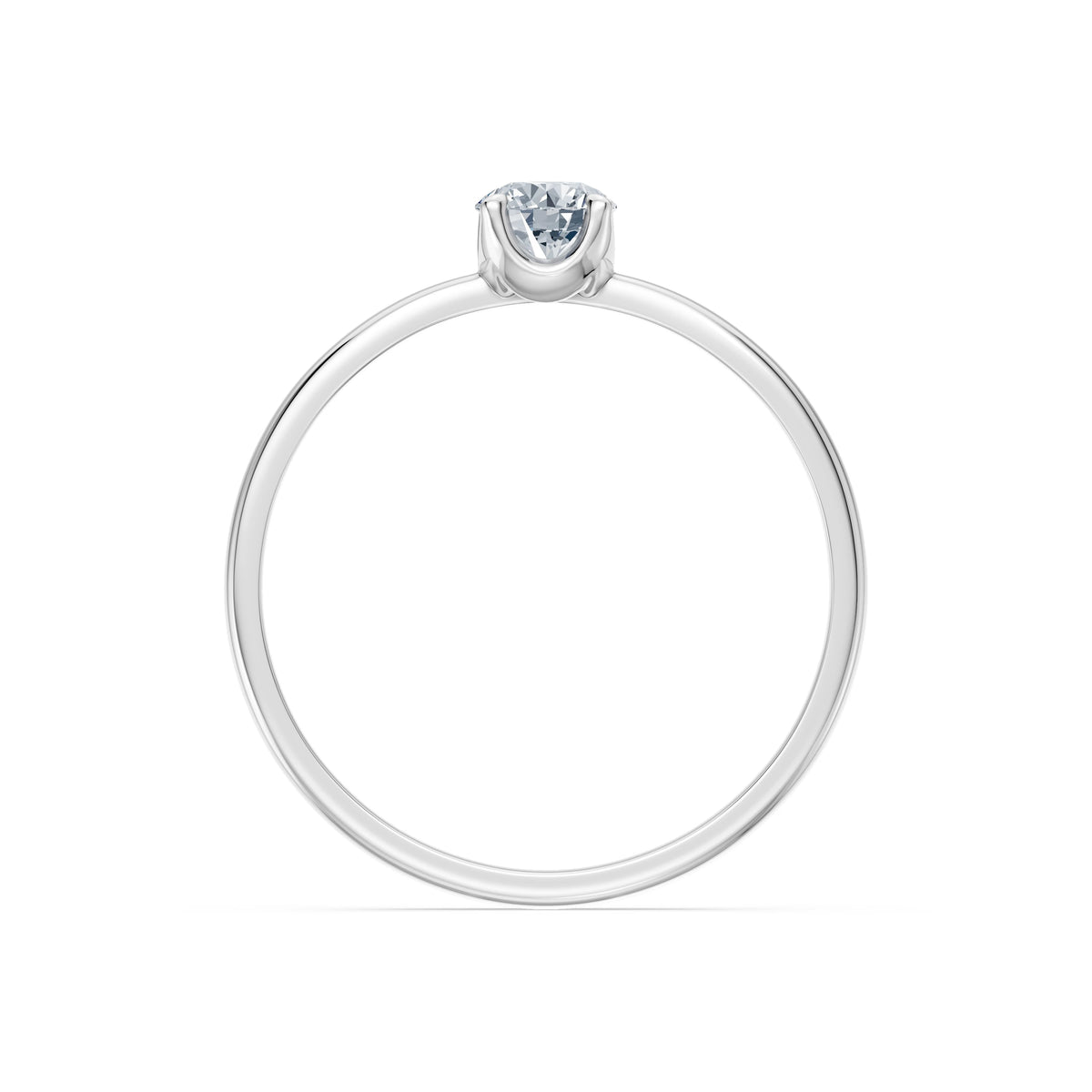 Inel de Logodnă Solitaire din Aur, Diamant Rotund Briliant 0,30 CT