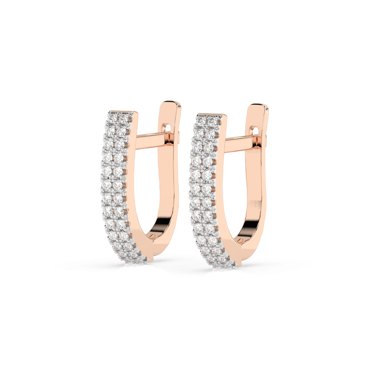 Cercei din Aur cu Diamante Rotunde Briliant 0.21 CT