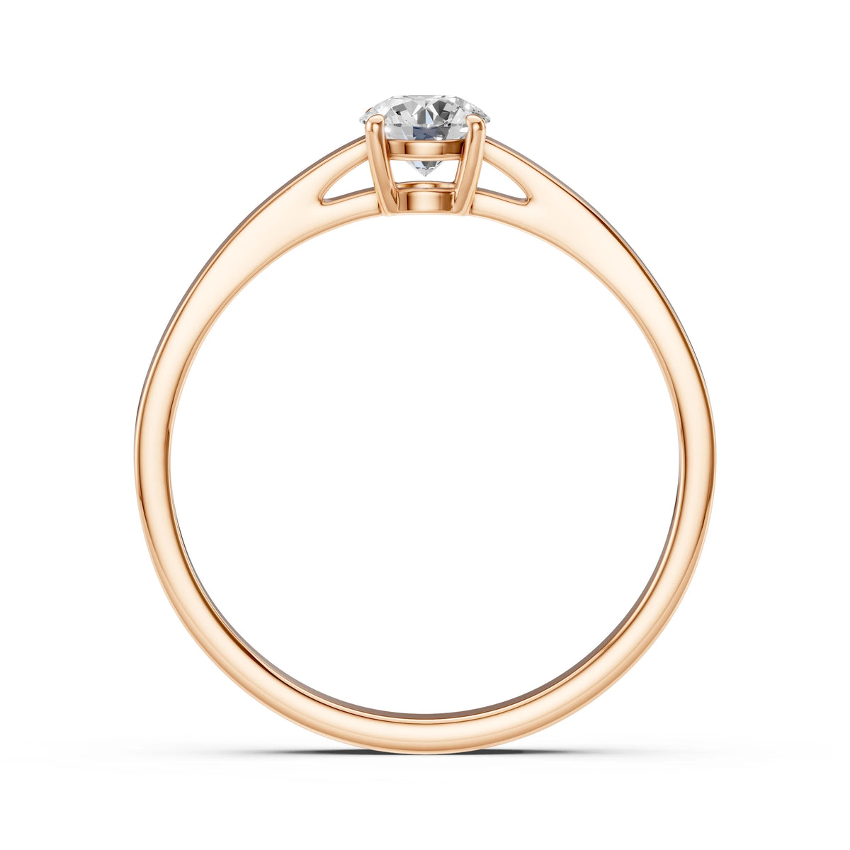 Inel de Logodnă Solitaire din Aur, Diamant Rotund Briliant 0.40 CT