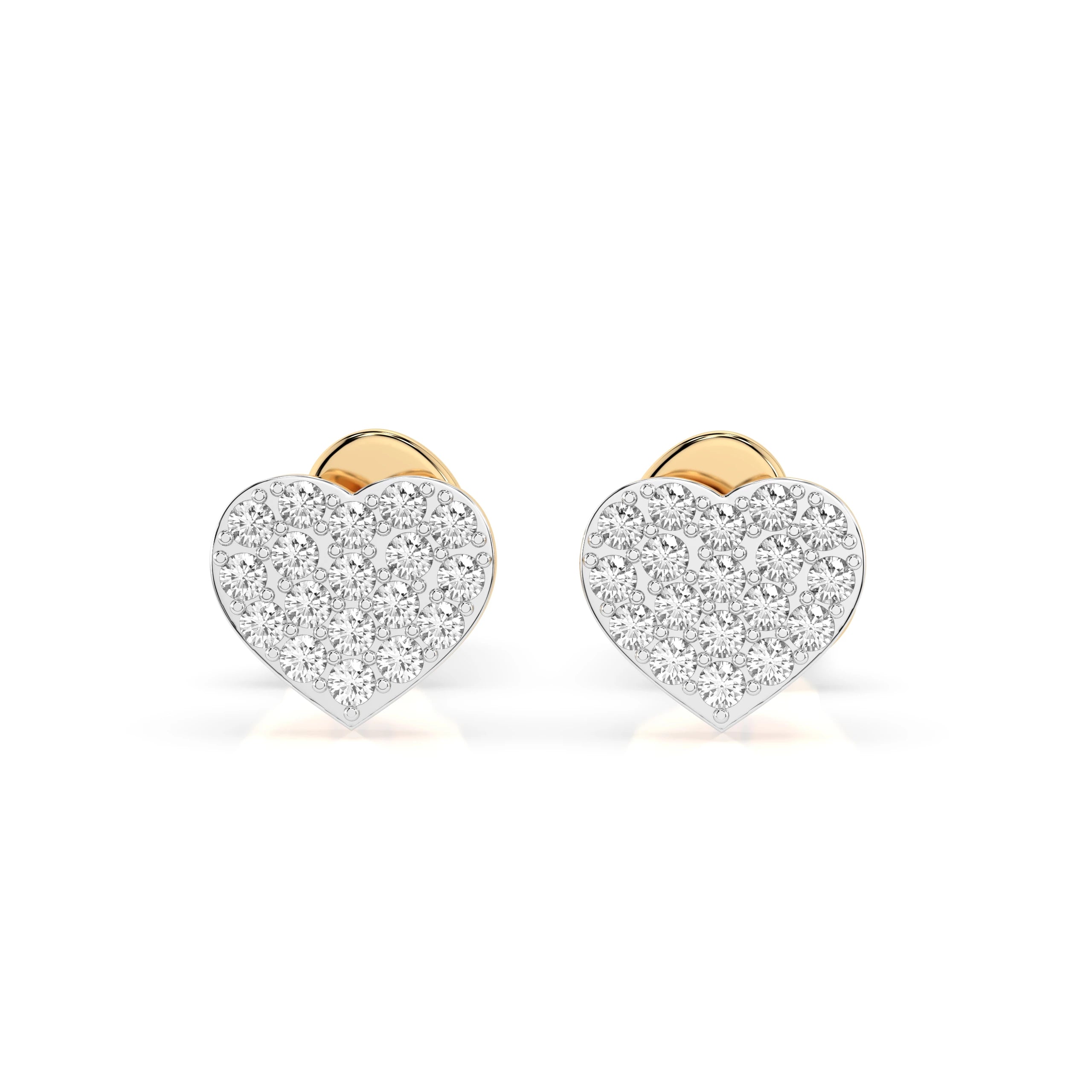 Cercei din Aur cu Diamante Rotunde Briliant 0.18 CT
