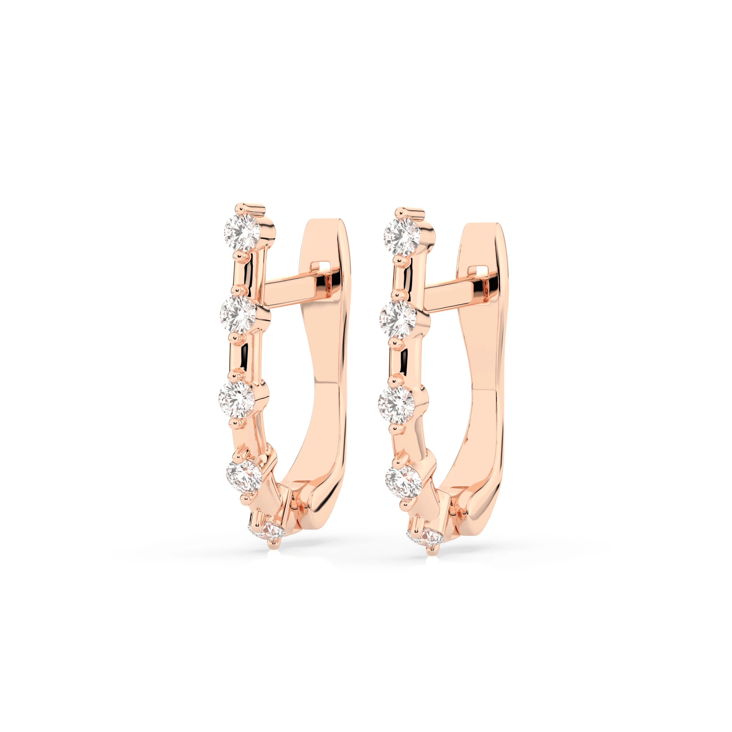 Cercei din Aur cu Diamante Rotunde Briliant 0.20 CT
