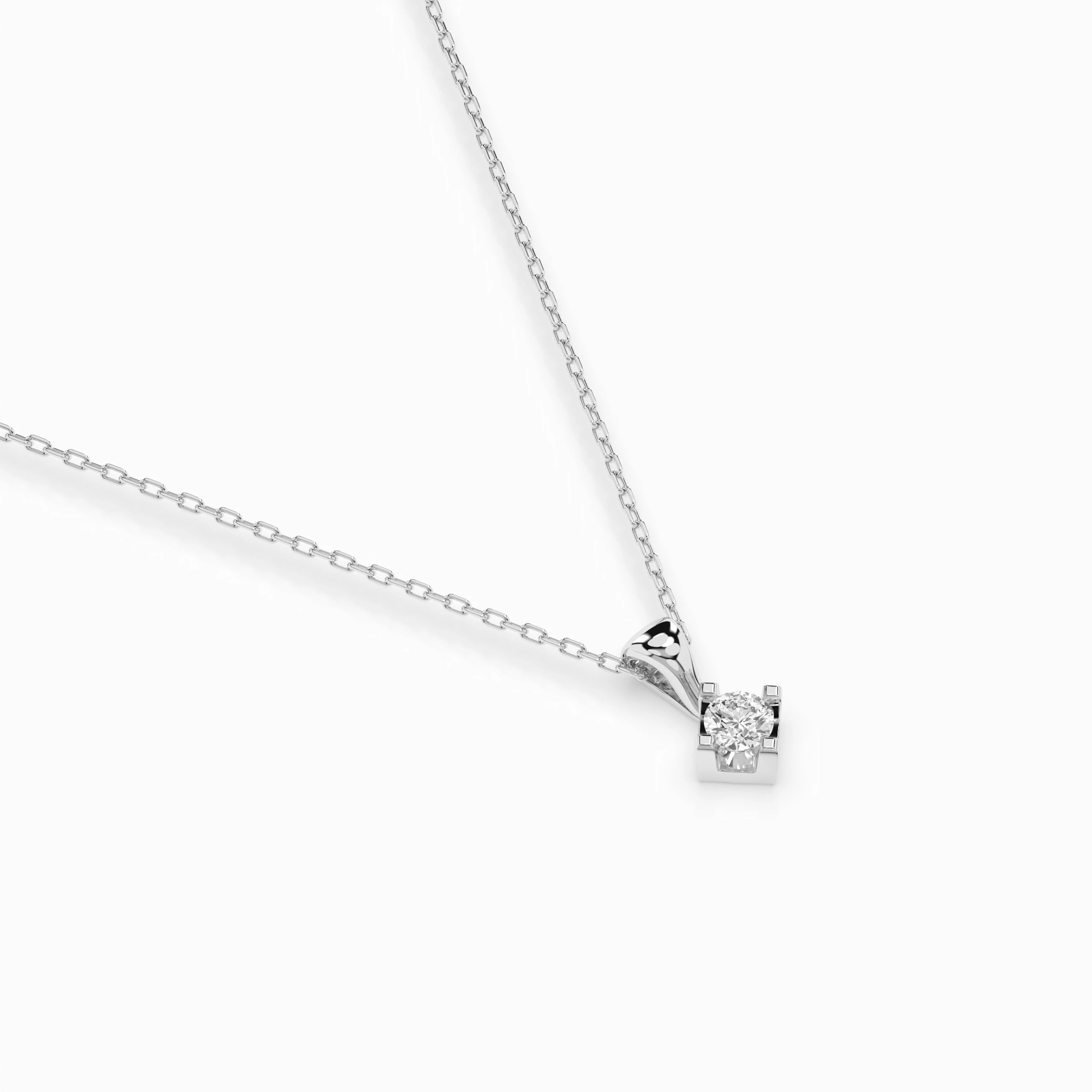 Colier din Aur cu Diamant Rotund Briliant 0.08 CT