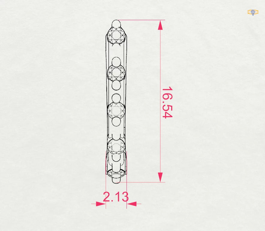 Cercei din Aur cu Diamante Rotunde Briliant 0.20 CT