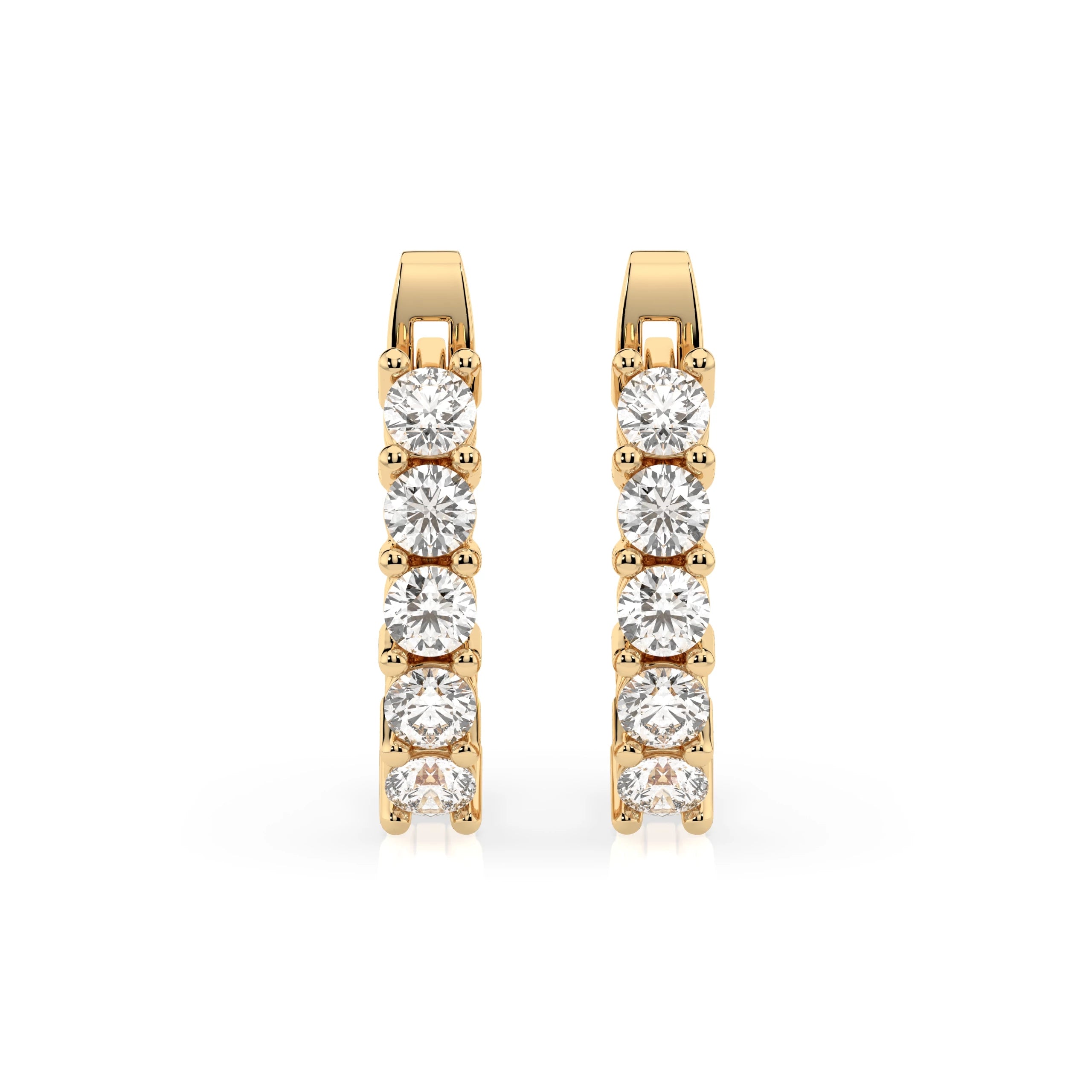 Cercei din Aur cu Diamante Rotunde Briliant 0.60 CT