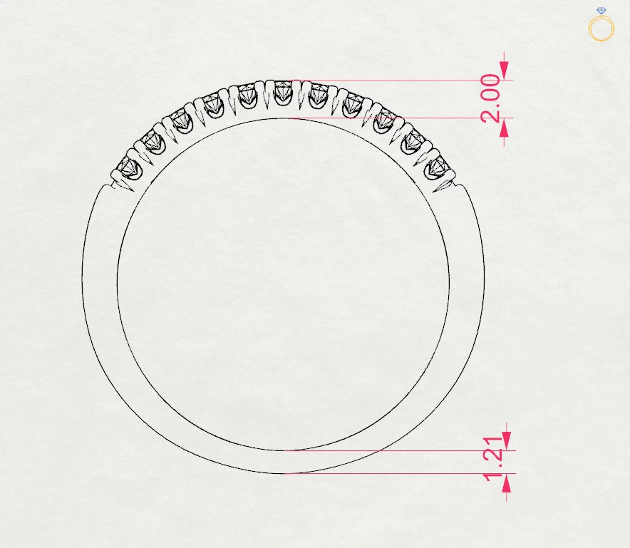 Inel din Aur cu Diamante Rotunde Briliant 0.22 CT
