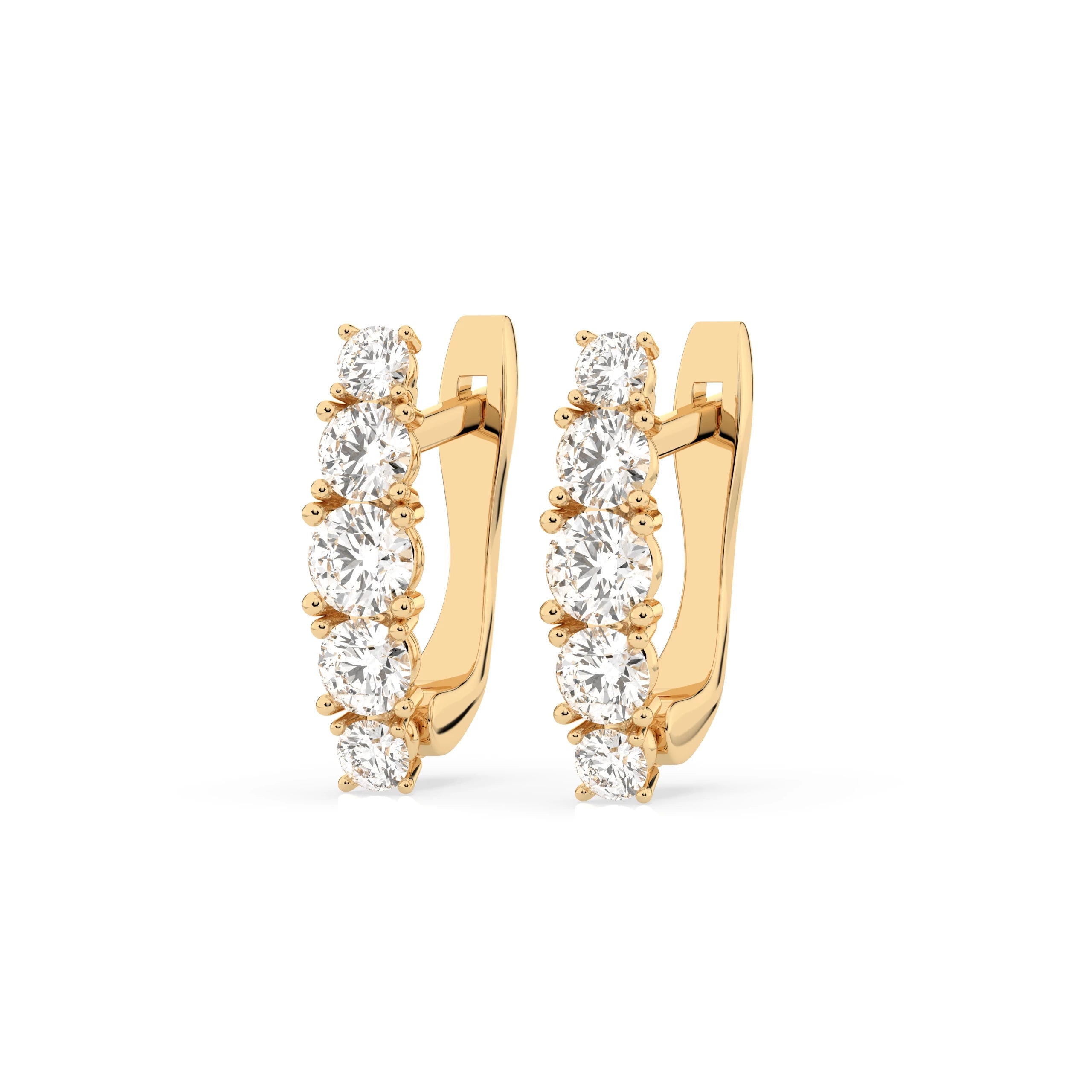 Cercei din Aur cu Diamante Rotunde Briliant 0.85 CT