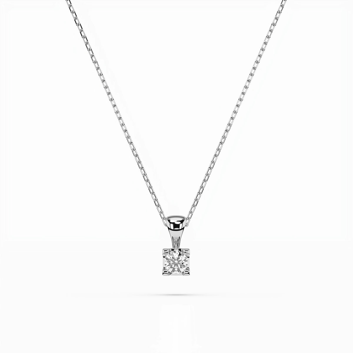 Colier din Aur cu Diamant, Forma Rotund Briliant, 0,15 CT