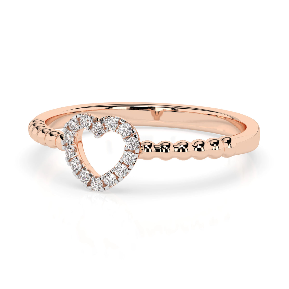 Inel din Aur cu Diamante, Forma Rotund Briliant, 0,07 CT