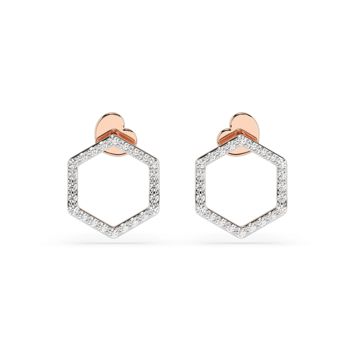 Cercei din Aur cu Diamante, Forma Rotund Briliant, 0,29 CT
