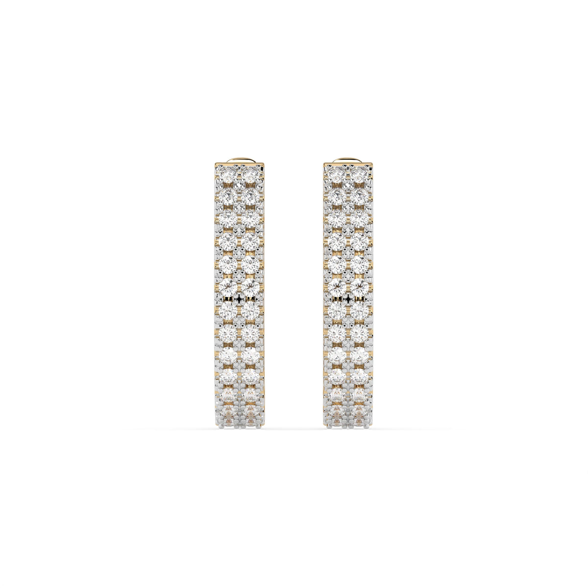 Cercei din Aur cu Diamante Rotunde Briliant 0.21 CT
