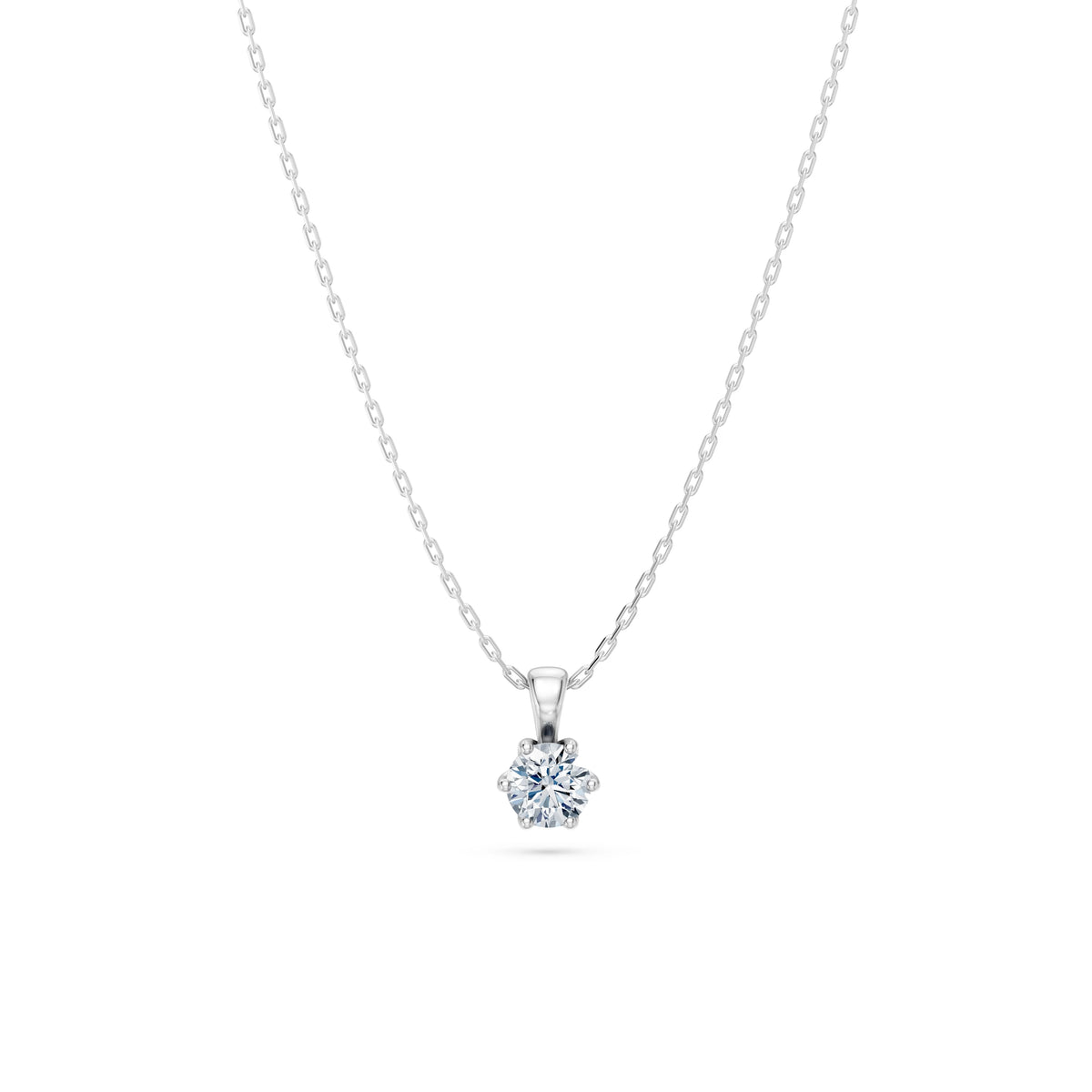 Colier din Aur cu Diamant, Forma Rotund Briliant, 0,30 CT
