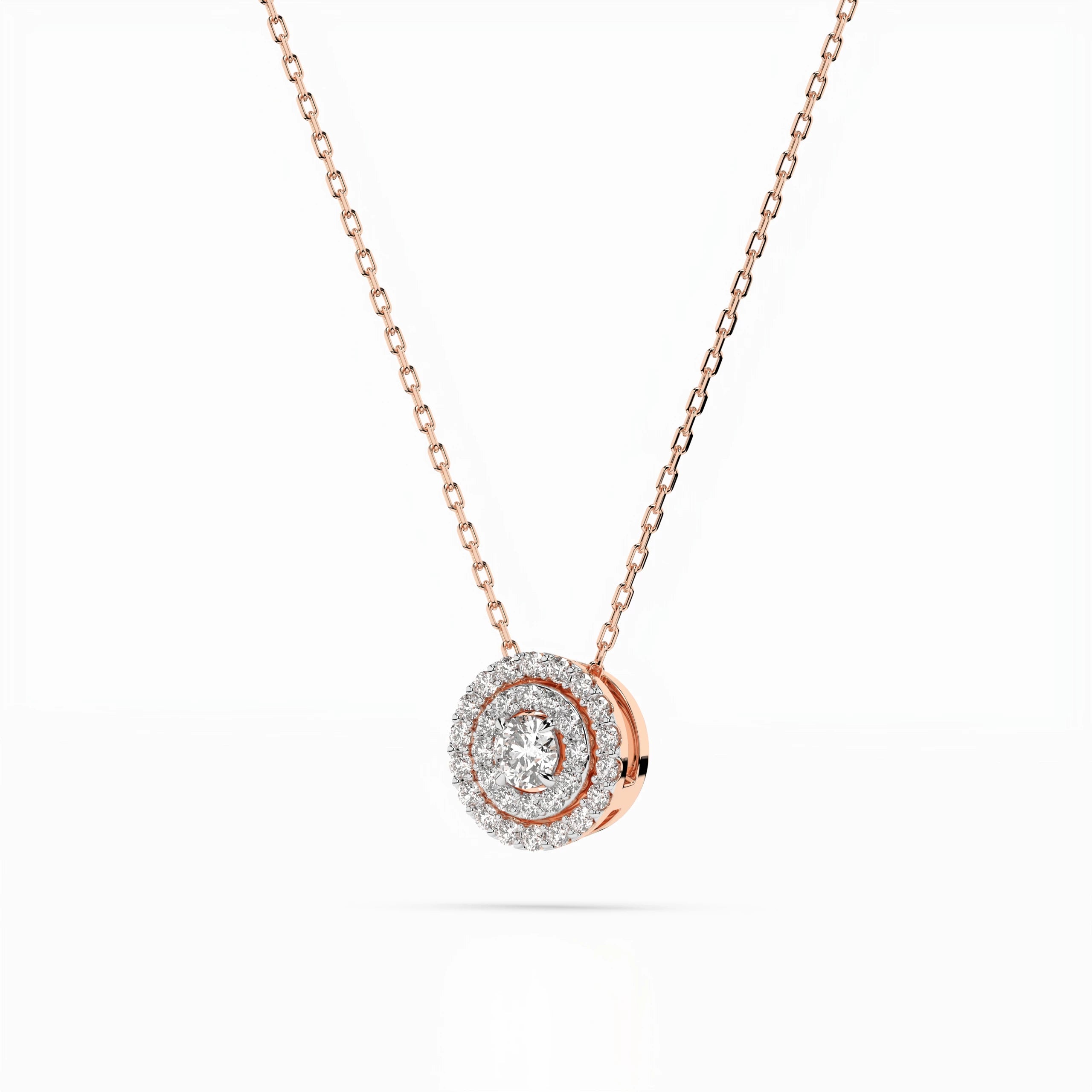 Colier din Aur cu Diamante Rotunde Briliant 0.24 CT