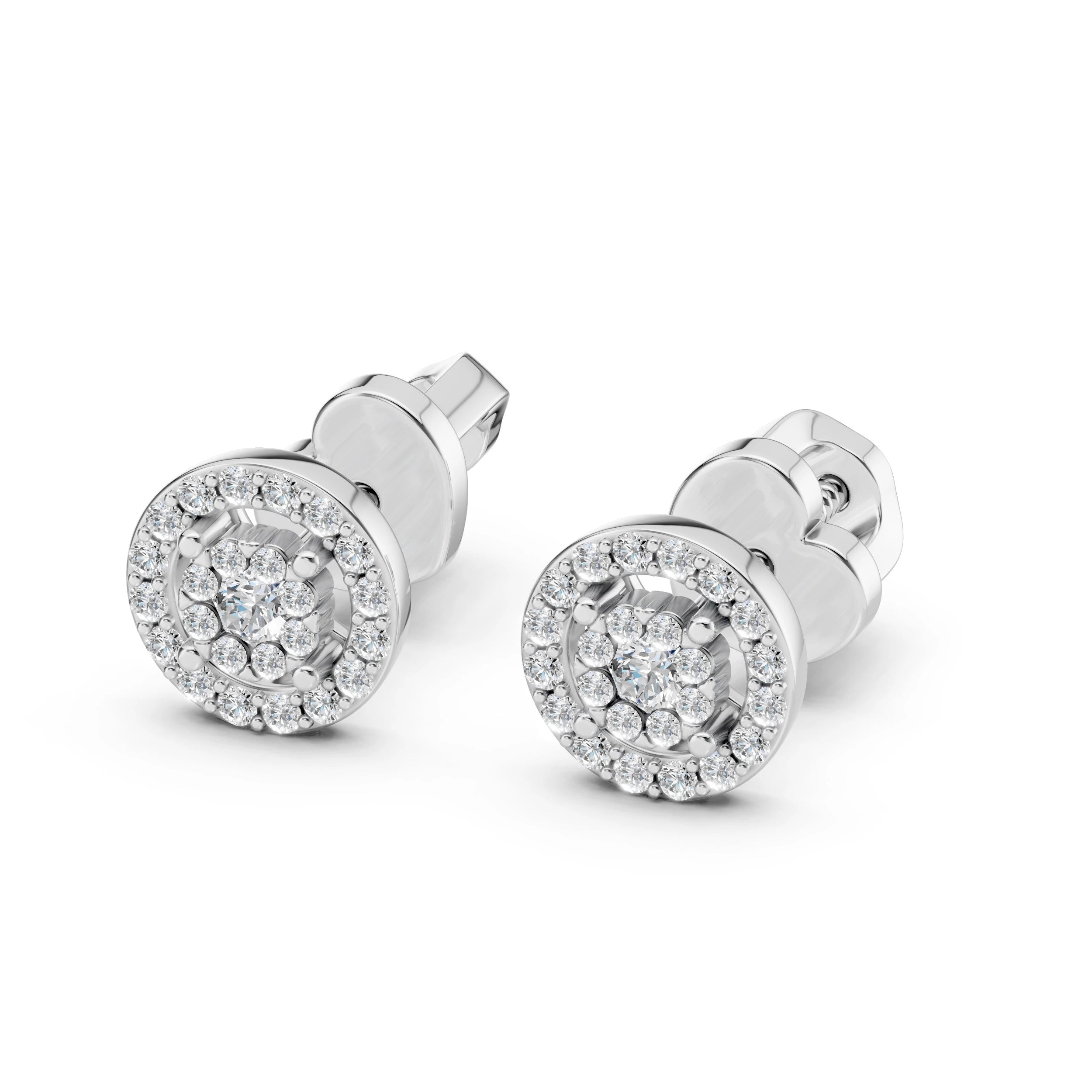 Cercei din Aur cu Diamante Rotunde Briliant 0.28 CT