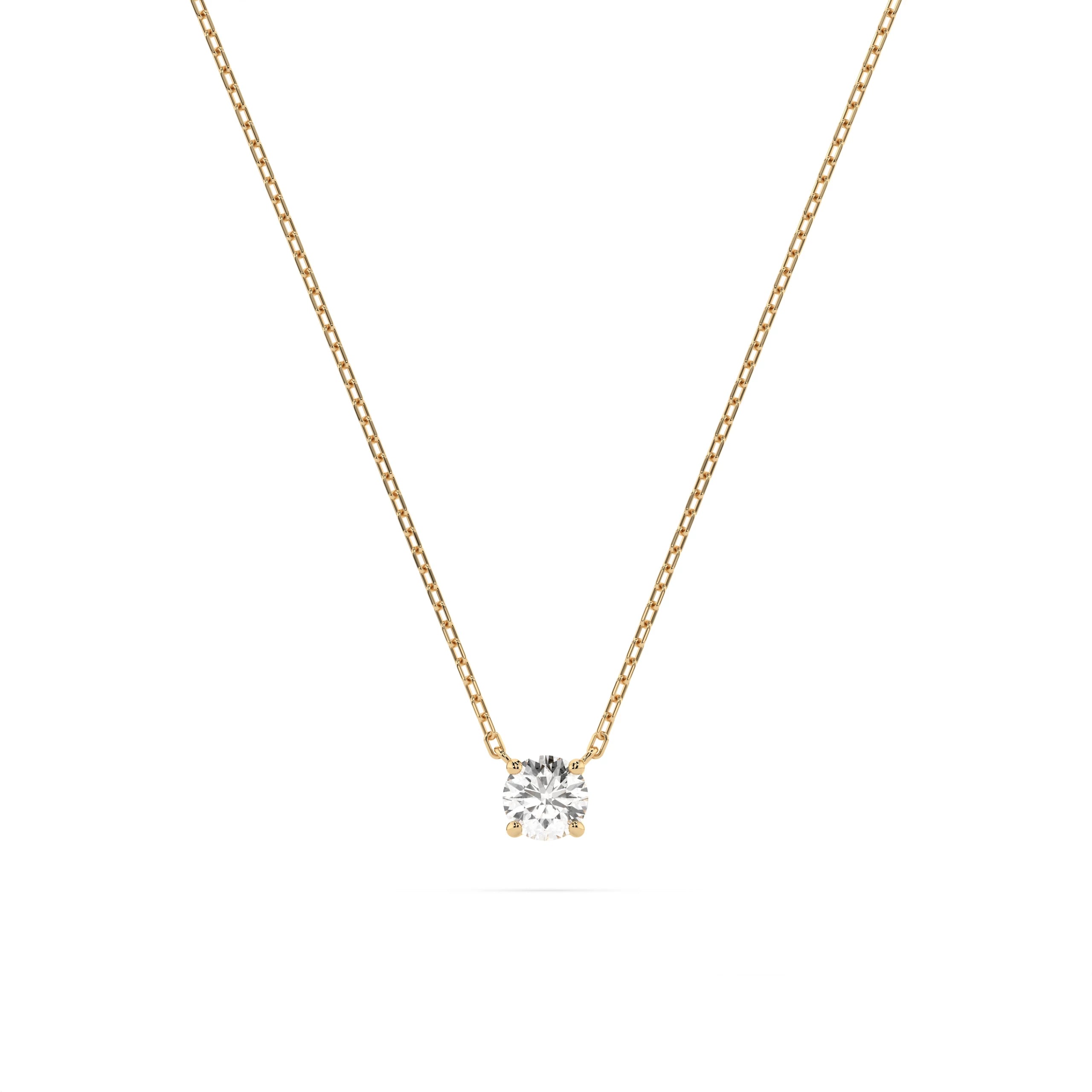 Colier din Aur cu Diamant Rotund Briliant 0.15 CT