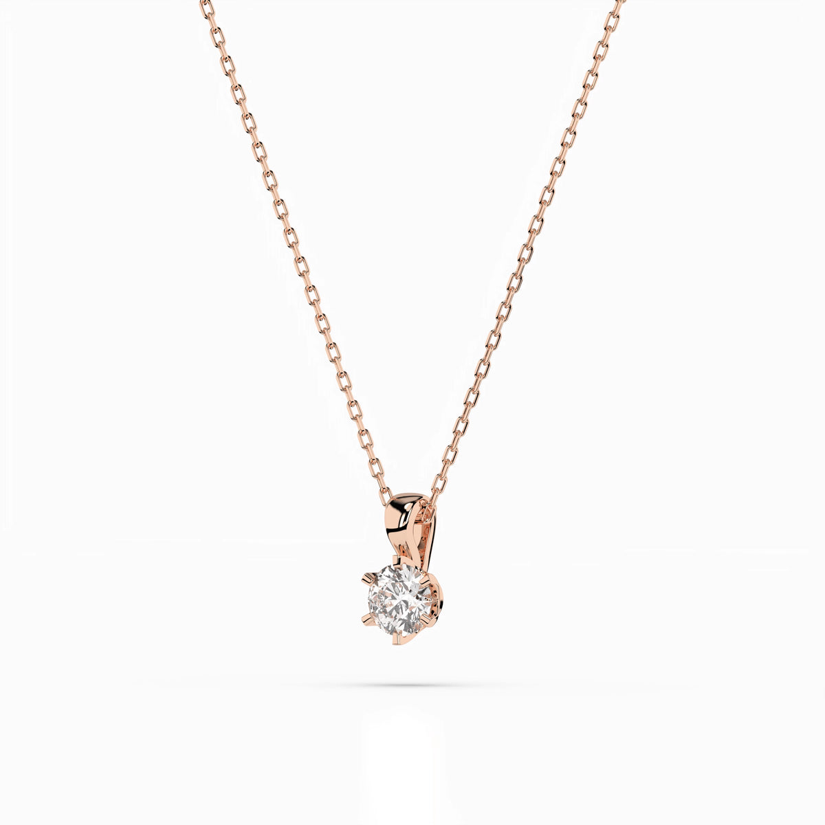 Colier din Aur cu Diamant, Forma Rotund Briliant, 0,15 CT