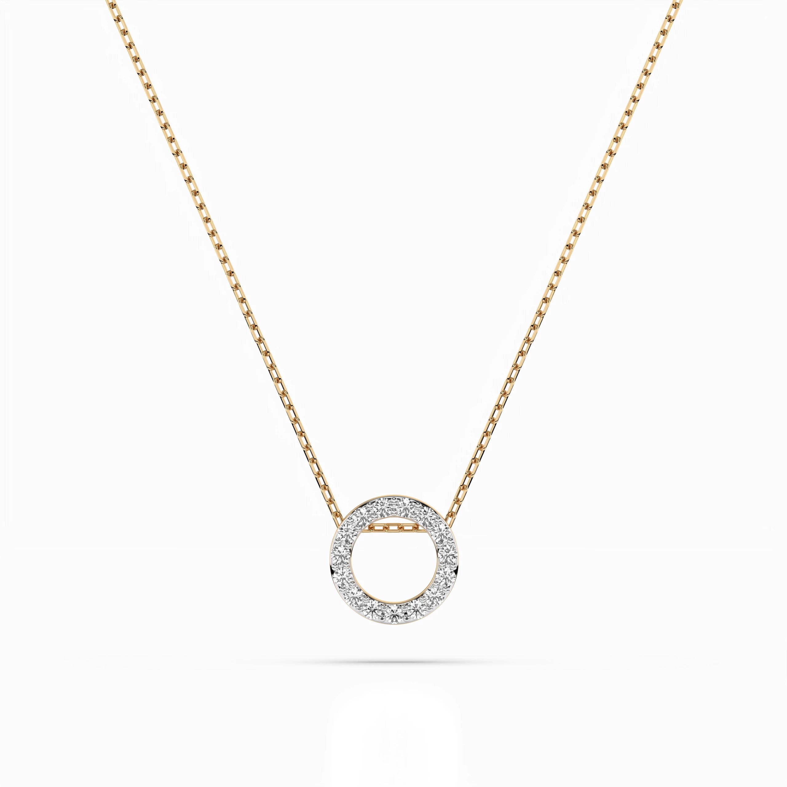 Colier din Aur cu Diamante Rotunde Briliant 0.09 CT