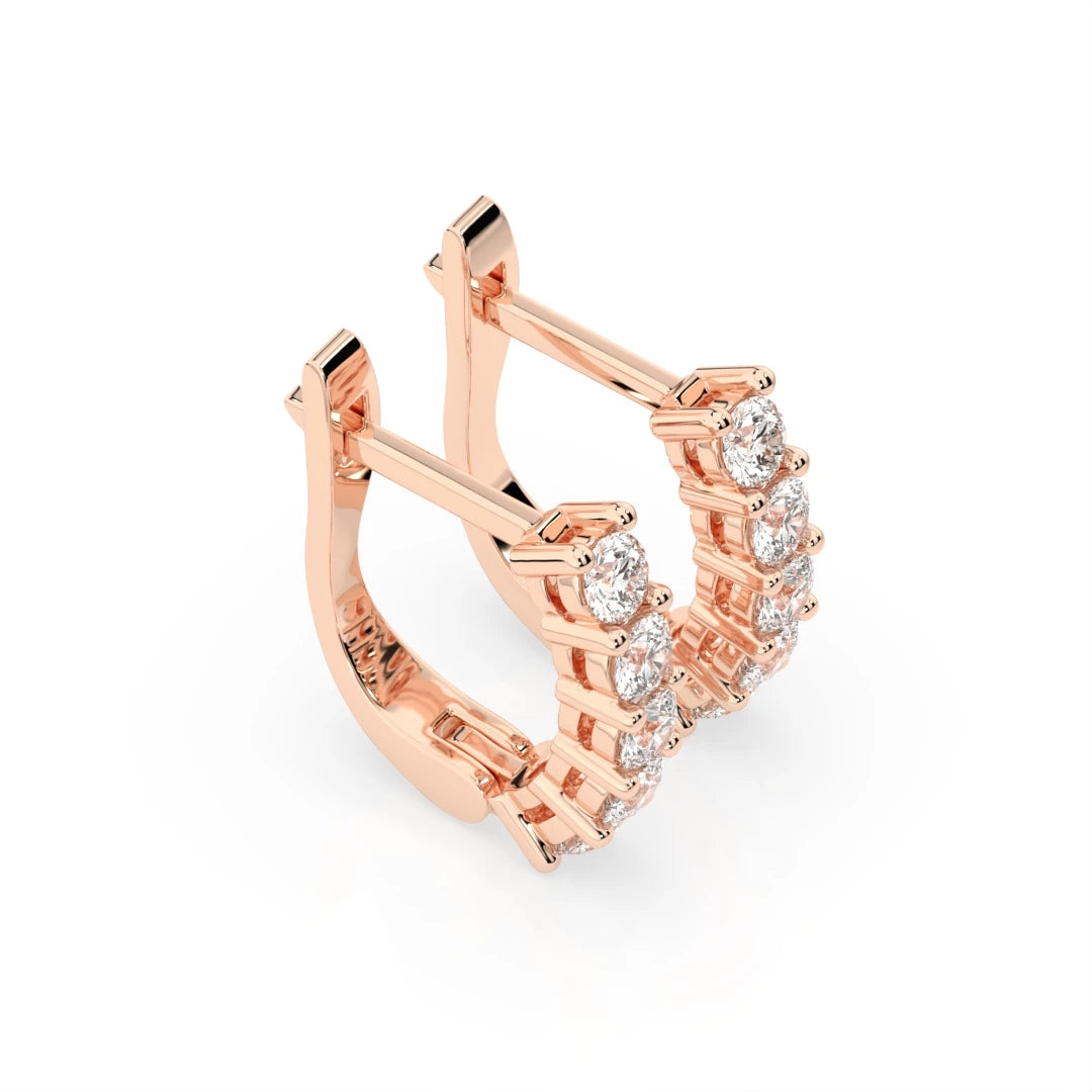 Cercei din Aur cu Diamante Rotunde Briliant 0.60 CT