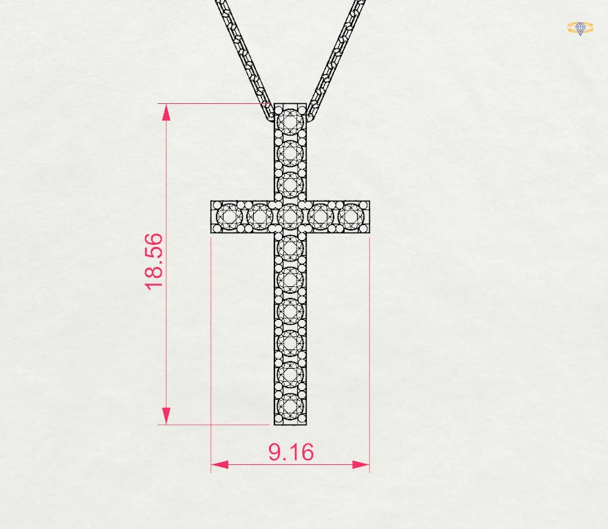 Colier din Aur cu Diamante Rotunde Briliant 0.20 CT