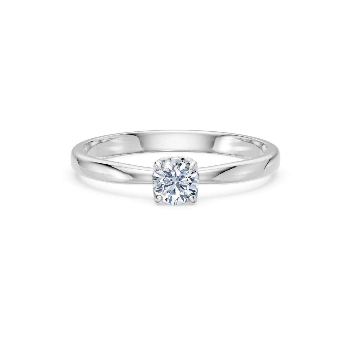 Inel de Logodnă Solitaire din Aur, Diamant Rotund Briliant 0,30 CT