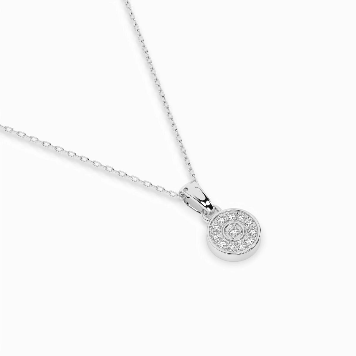 Colier din Aur cu Diamante, Forma Rotund Briliant, 0,08 CT